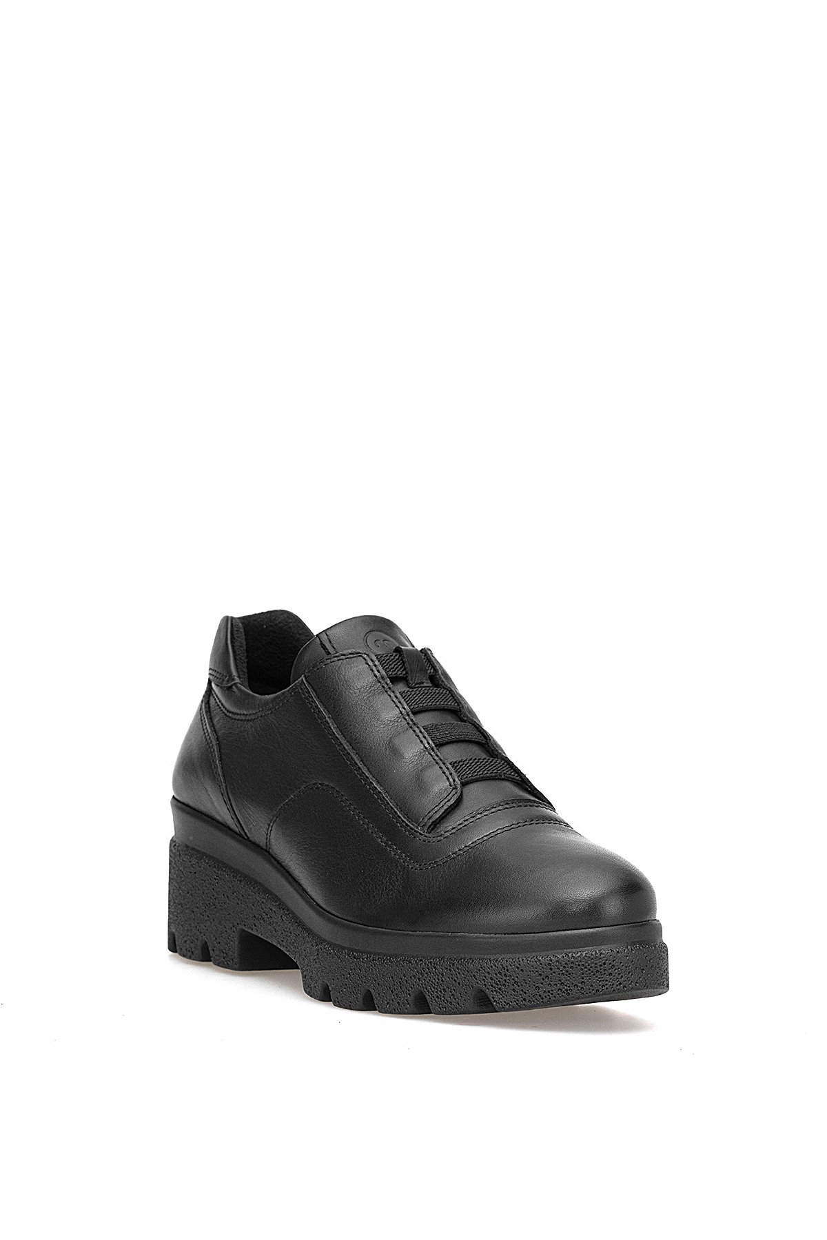 D25KA-3740 Kadın Hakiki Deri Casual Ayakkabı Siyah - Görsel 3