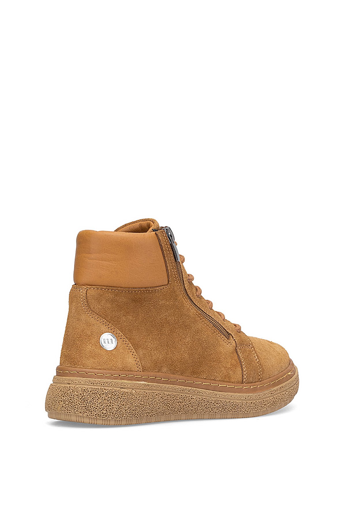 D25KB-1020 Kadın Hakiki Süet Deri Düz Bot Taba - Görsel 5