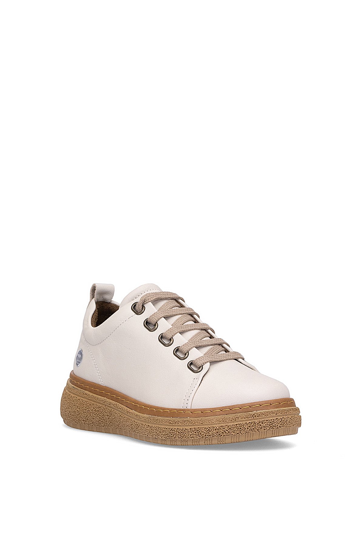 D25YA-120 Kadın Hakiki Deri Casual Ayakkabı Kemik - Görsel 3