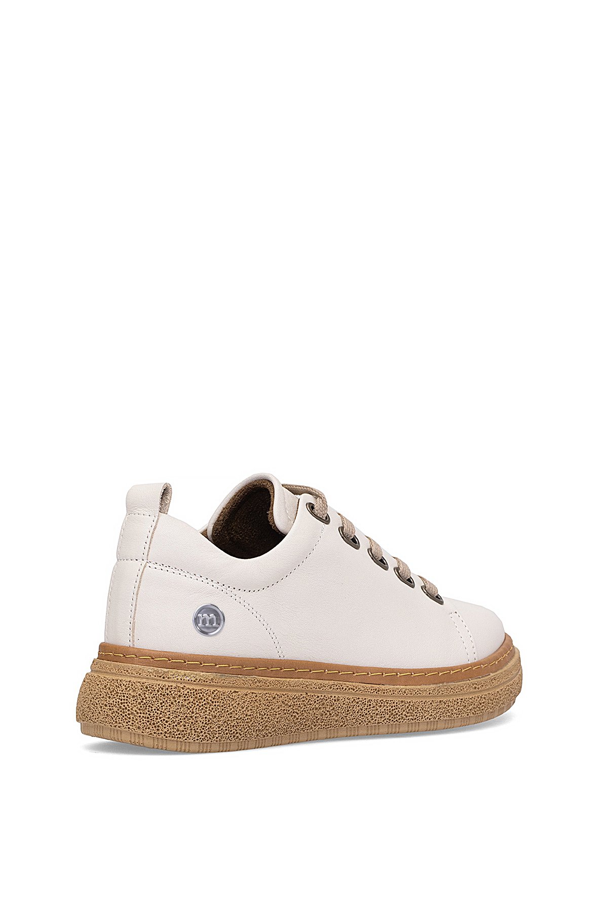 D25YA-120 Kadın Hakiki Deri Casual Ayakkabı Kemik - Görsel 5