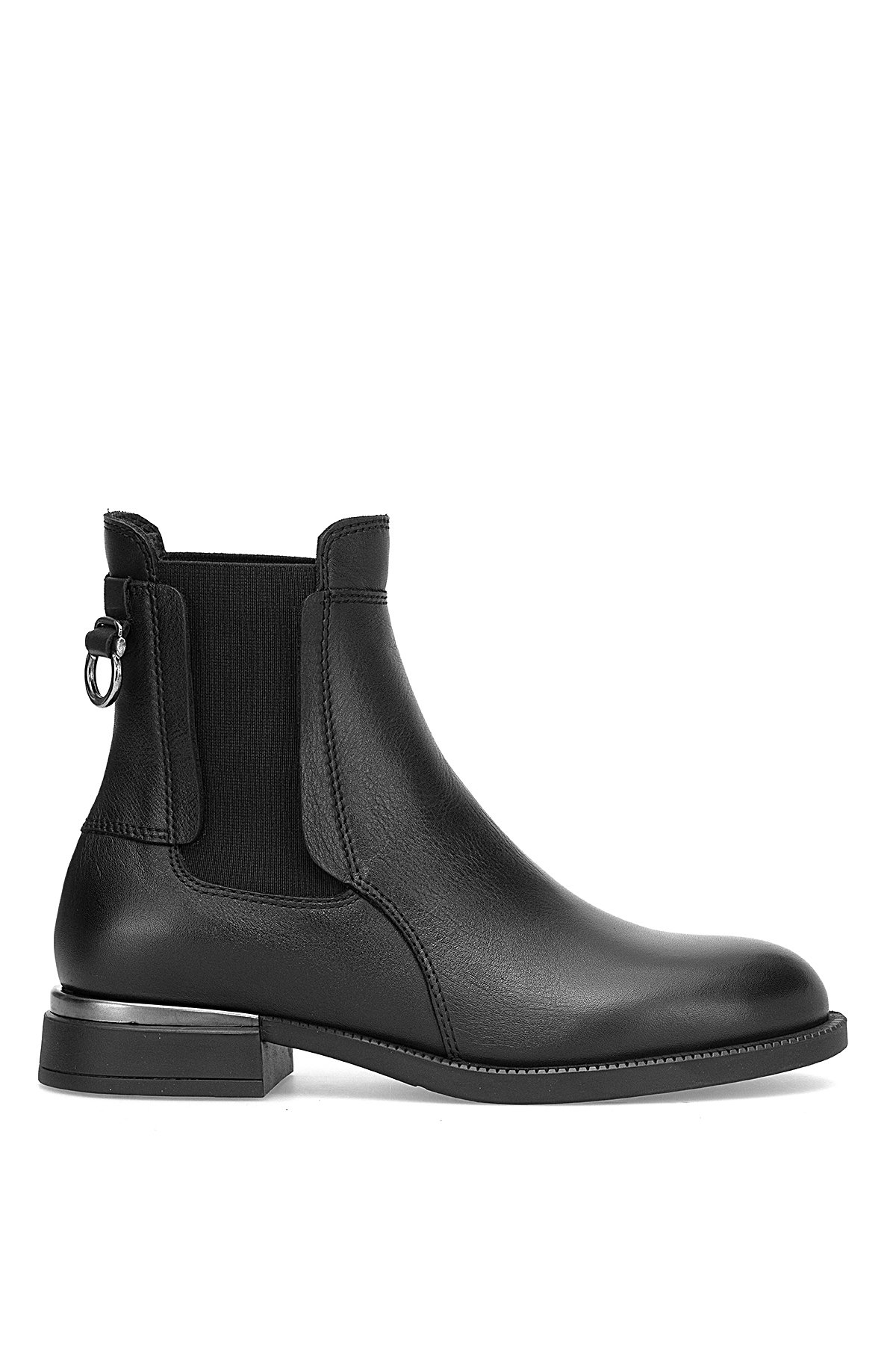 D25KB-8325 Kadın Hakiki Deri Chelsea Bot Siyah - Görsel 2