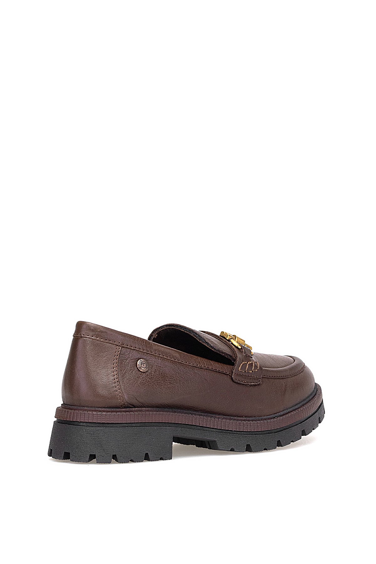 D25KA-3195 Kadın Hakiki Deri Casual Ayakkabı Kahverengi - Görsel 5