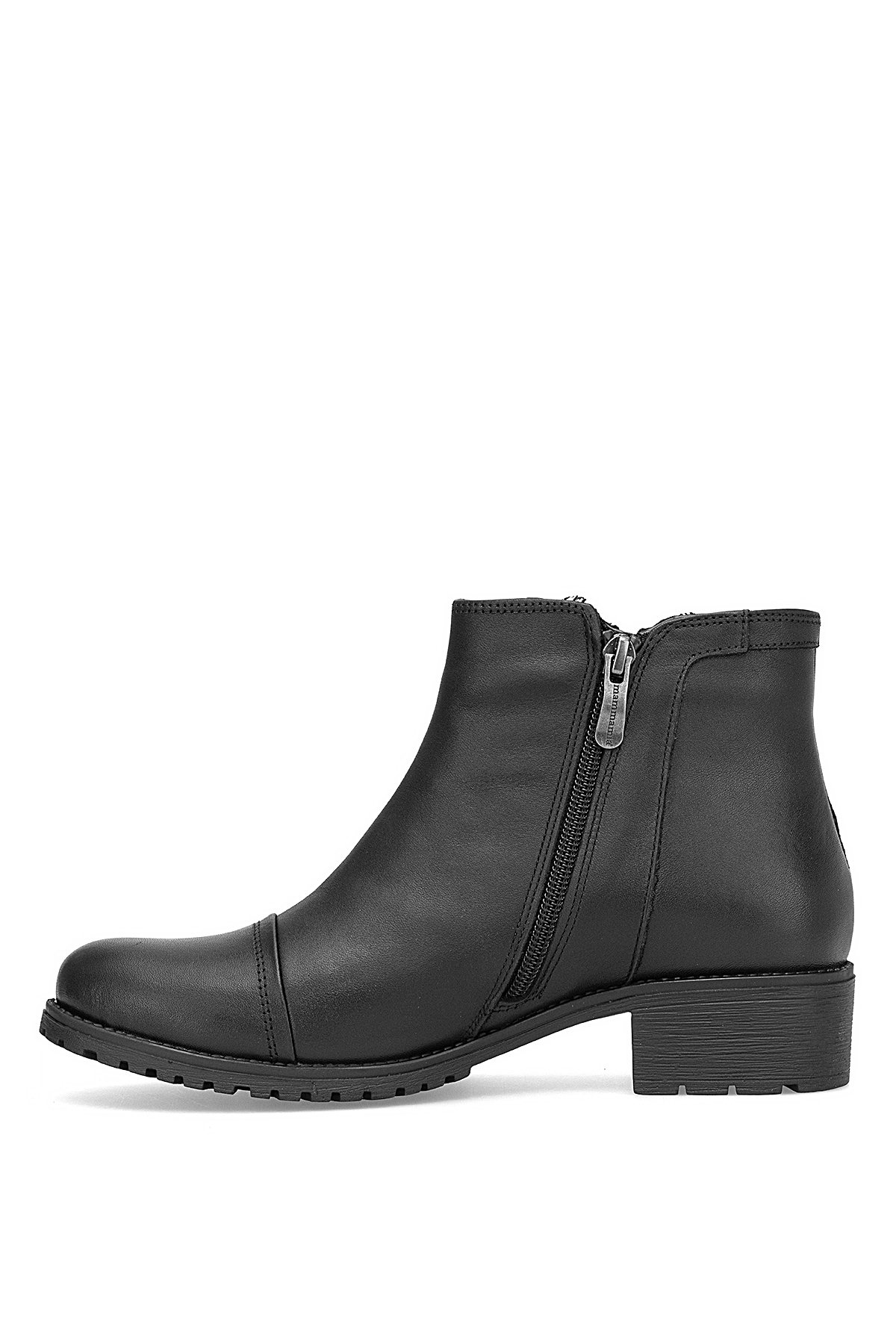 D25KB-1615 Kadın Hakiki Deri Topuklu Bot Siyah - Görsel 4