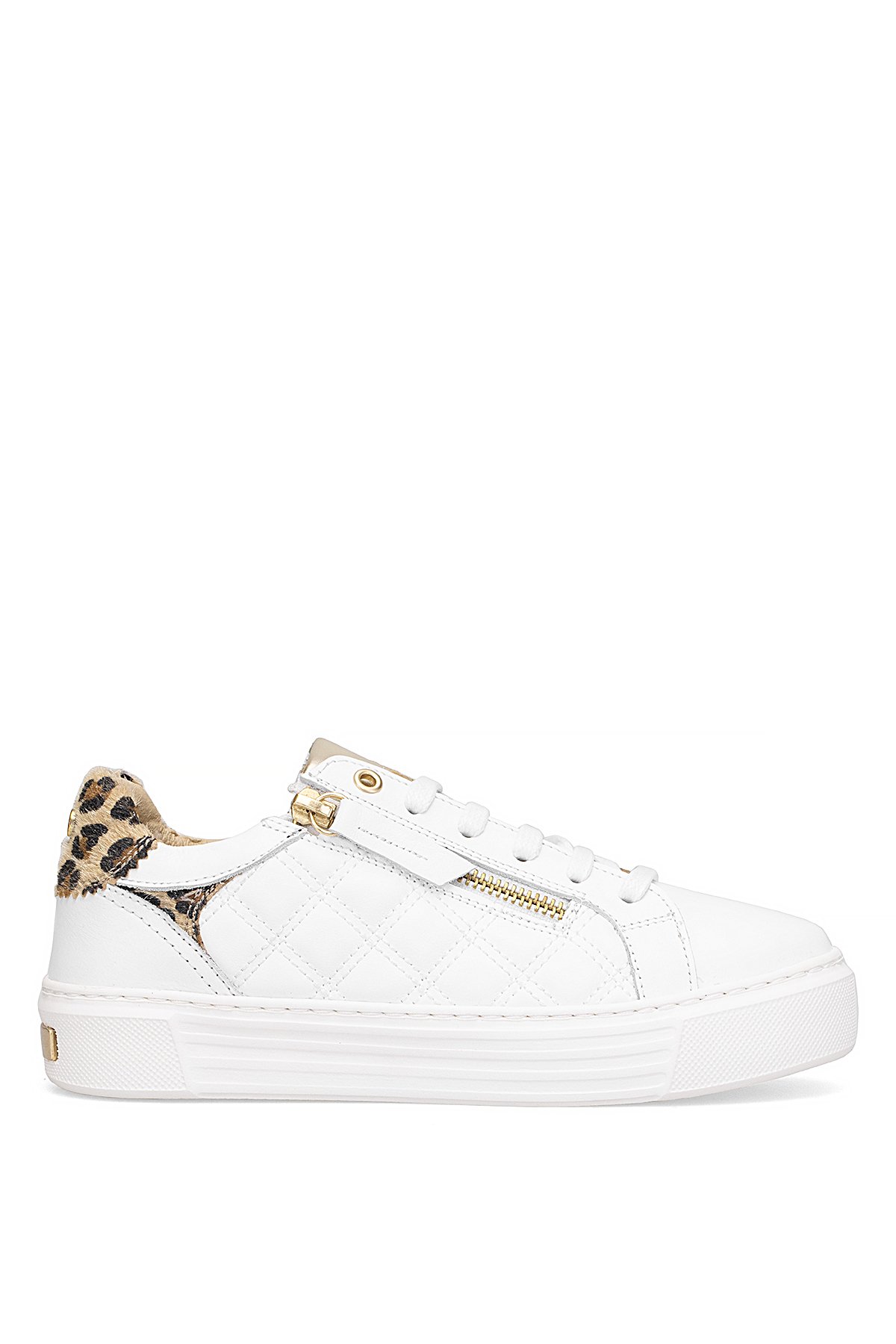 D25KA-7305 Kadın Hakiki Deri Casual Ayakkabı Beyaz - Görsel 2