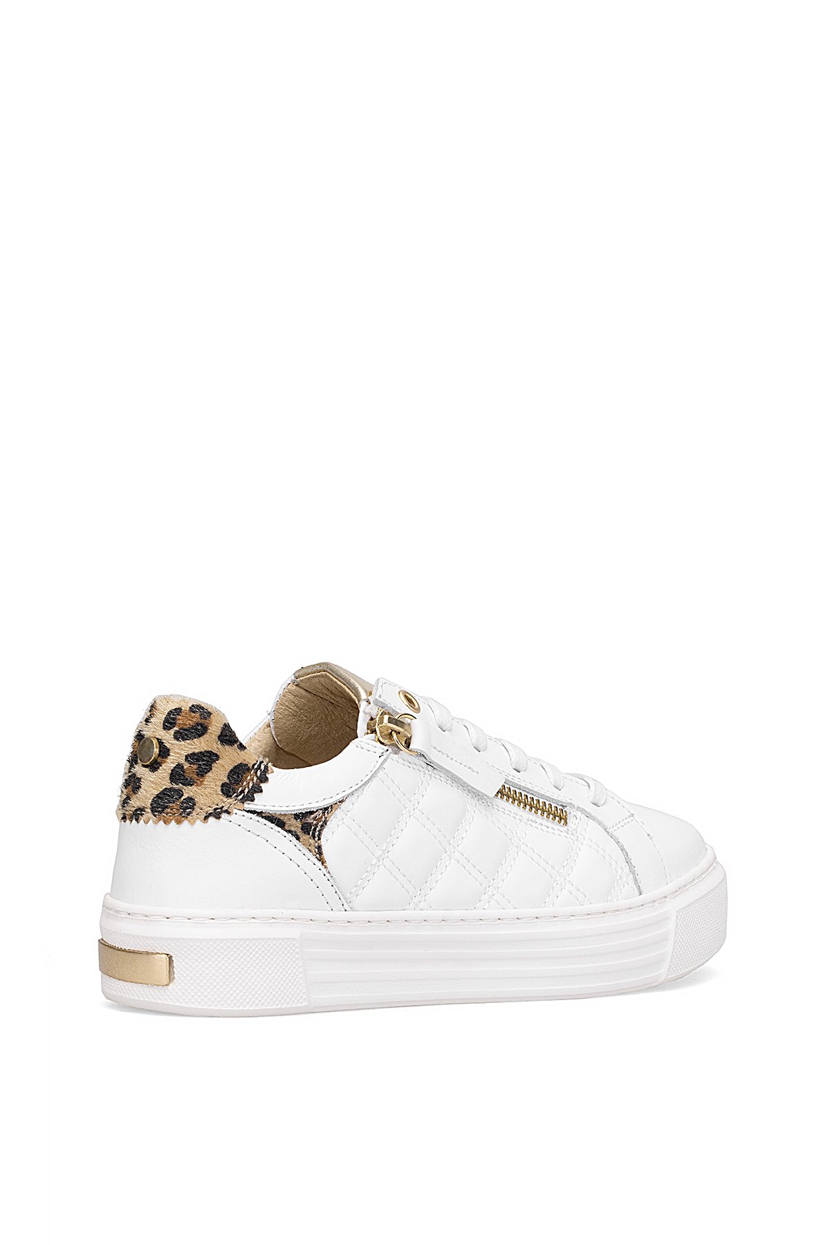 D25KA-7305 Kadın Hakiki Deri Casual Ayakkabı Beyaz - Görsel 5