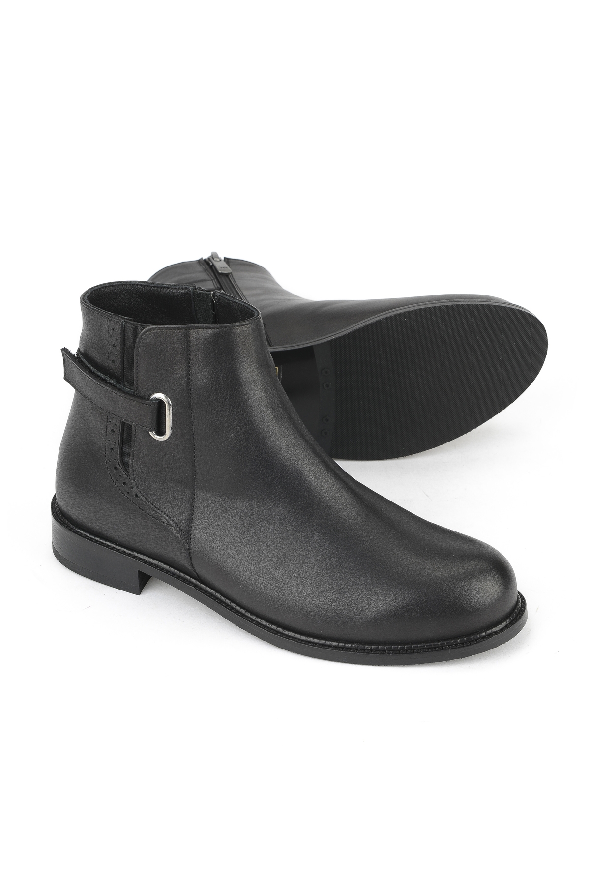 Kadın Hakiki Deri Bot 1531030ZB123 Siyah - Görsel 5