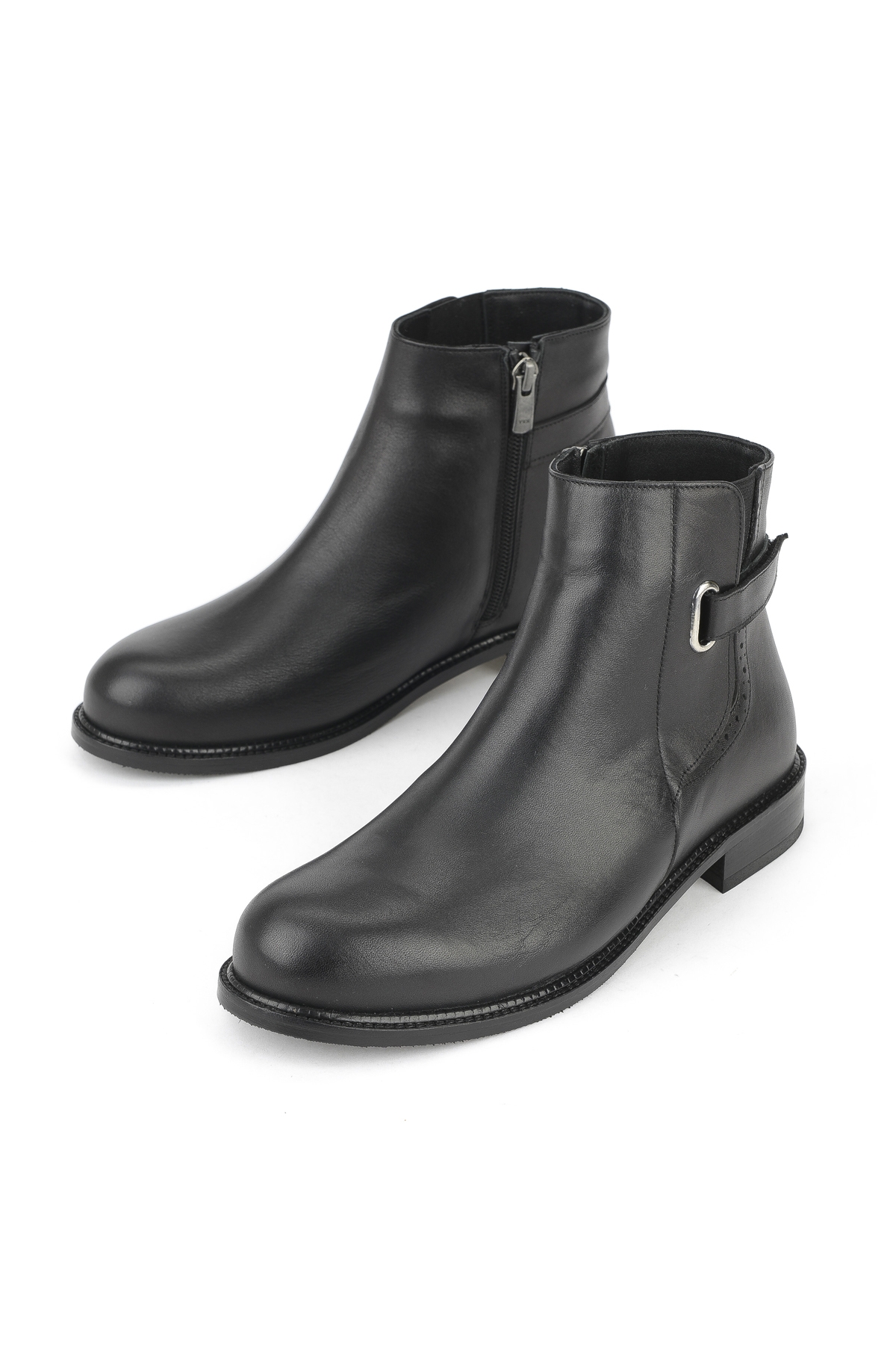 Kadın Hakiki Deri Bot 1531030ZB123 Siyah - Görsel 6