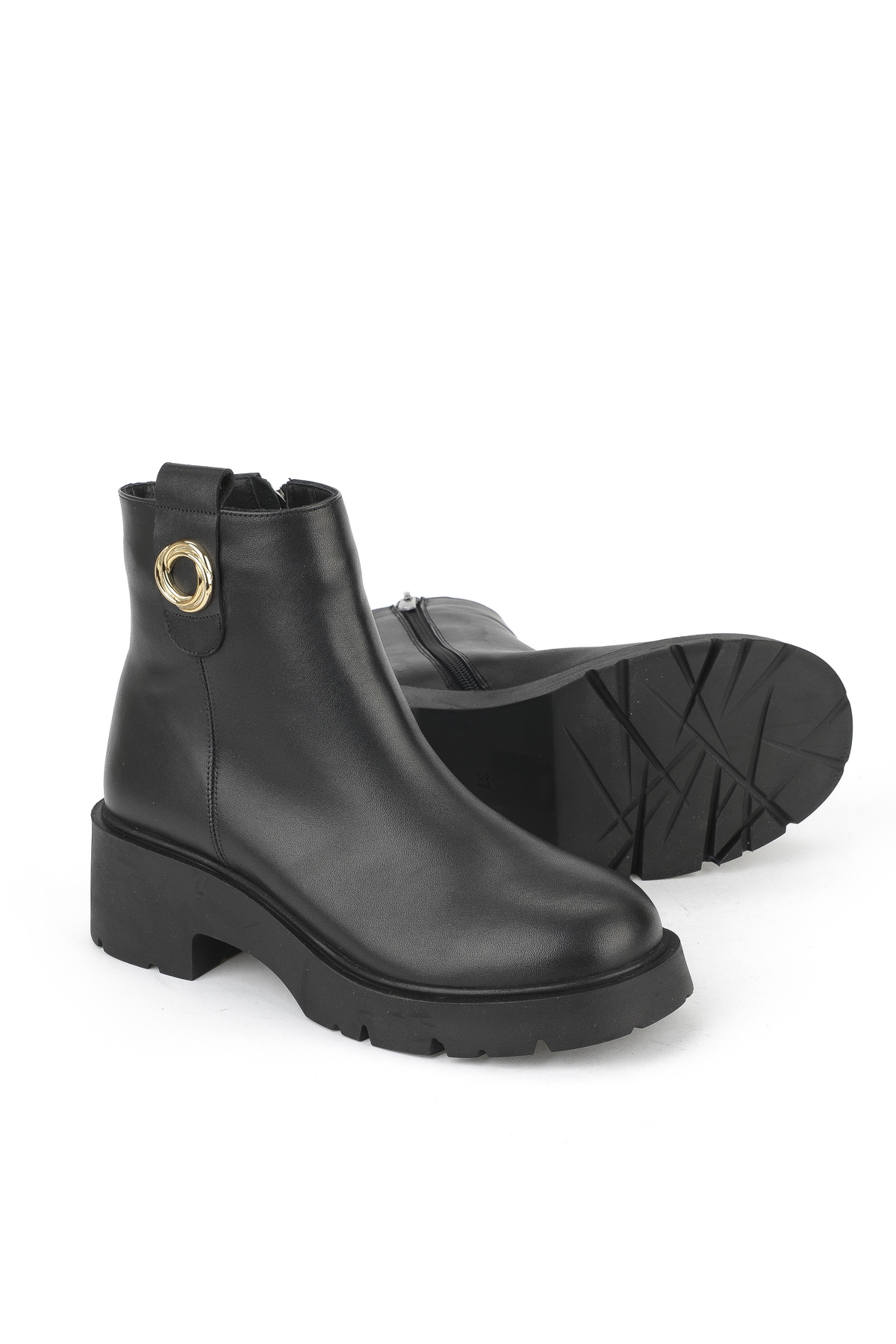 Kadın Hakiki Deri Bot 1531030Z2593 Siyah - Görsel 5