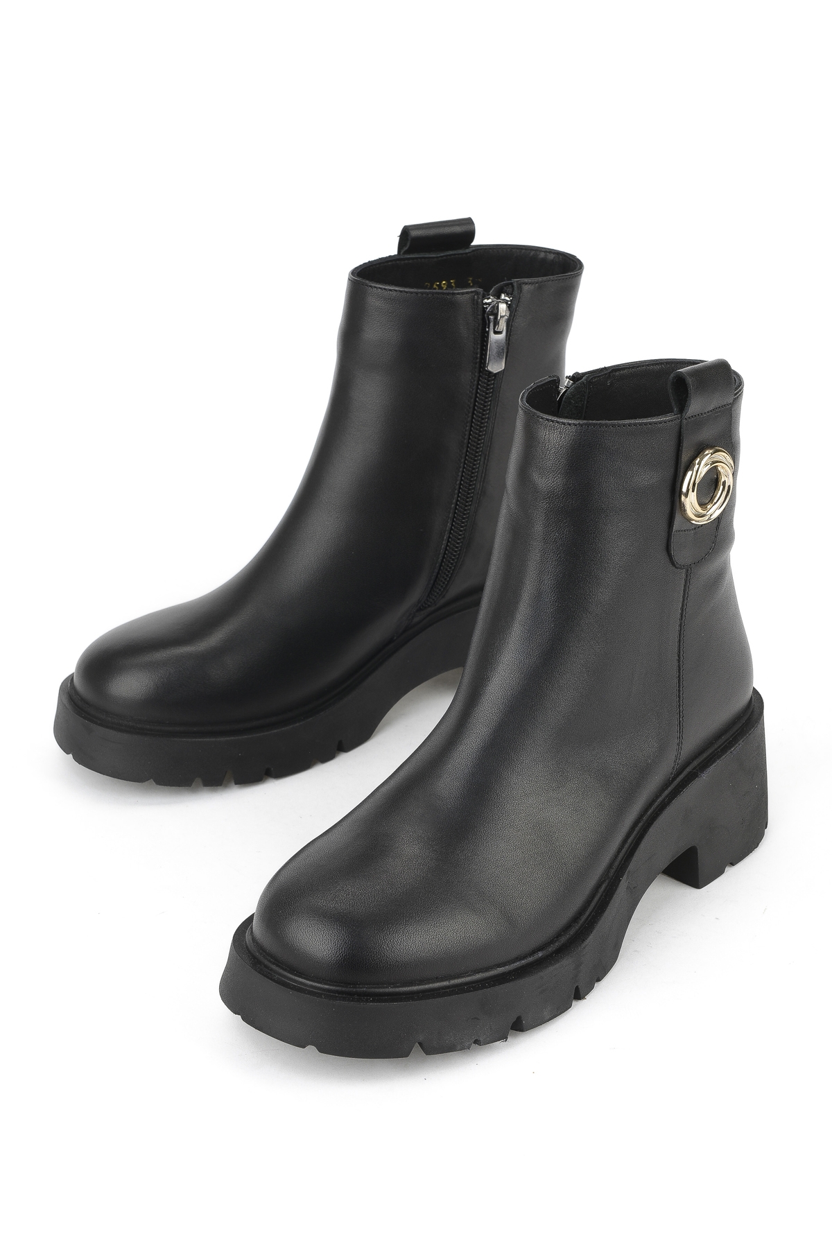 Kadın Hakiki Deri Bot 1531030Z2593 Siyah - Görsel 6