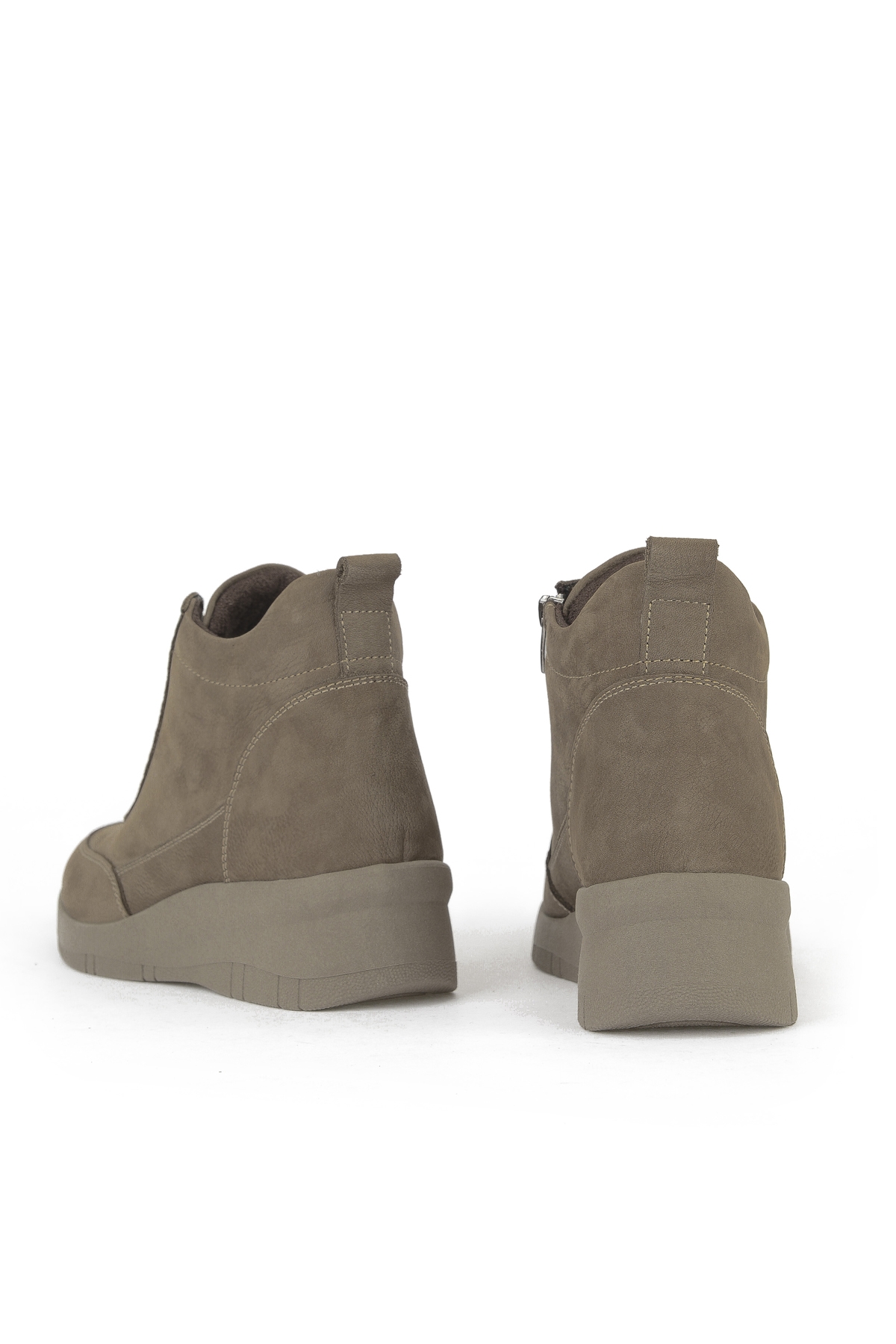 Kadın Hakiki Deri Bot 153359Z3752 Vizon - Görsel 4