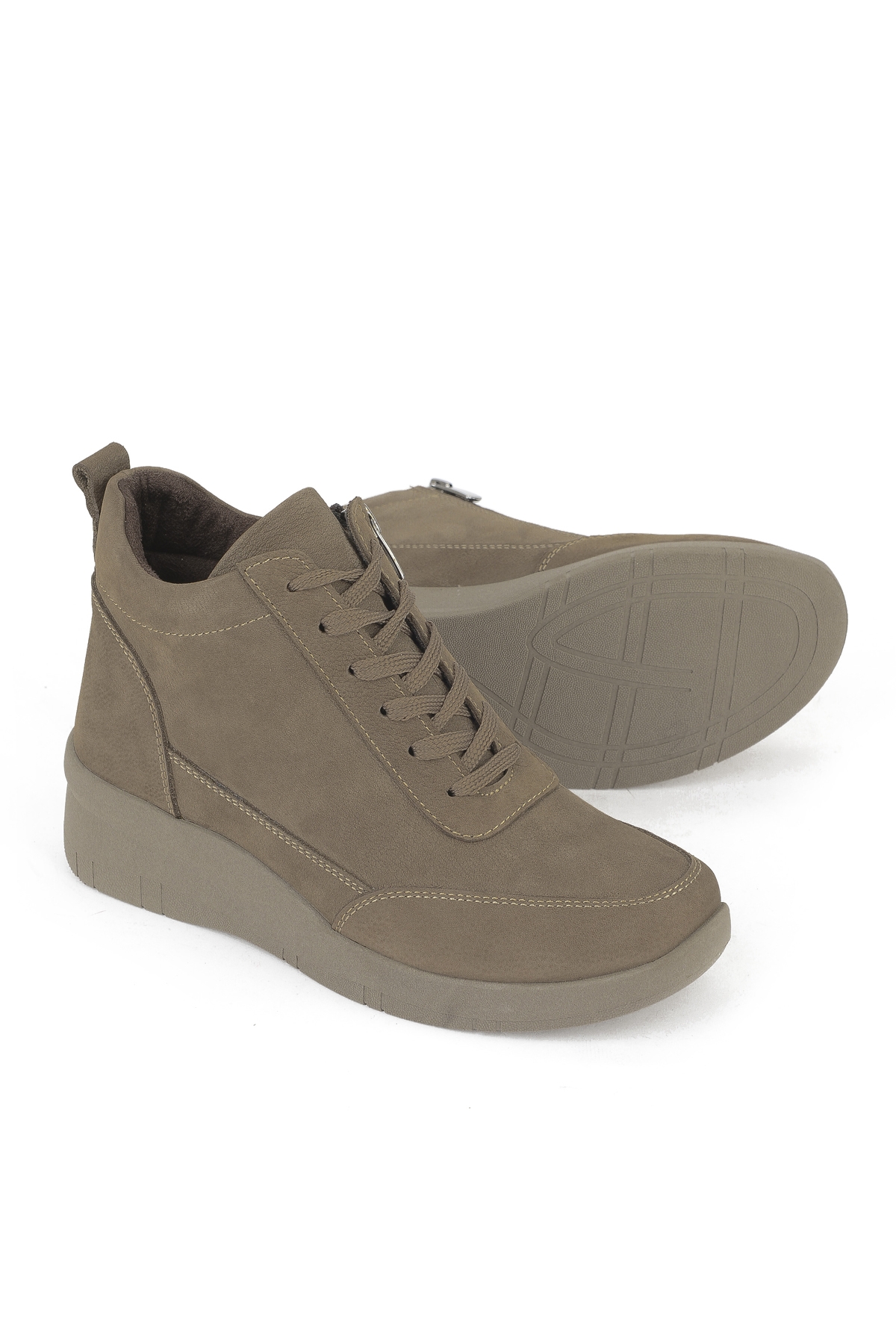 Kadın Hakiki Deri Bot 153359Z3752 Vizon - Görsel 5