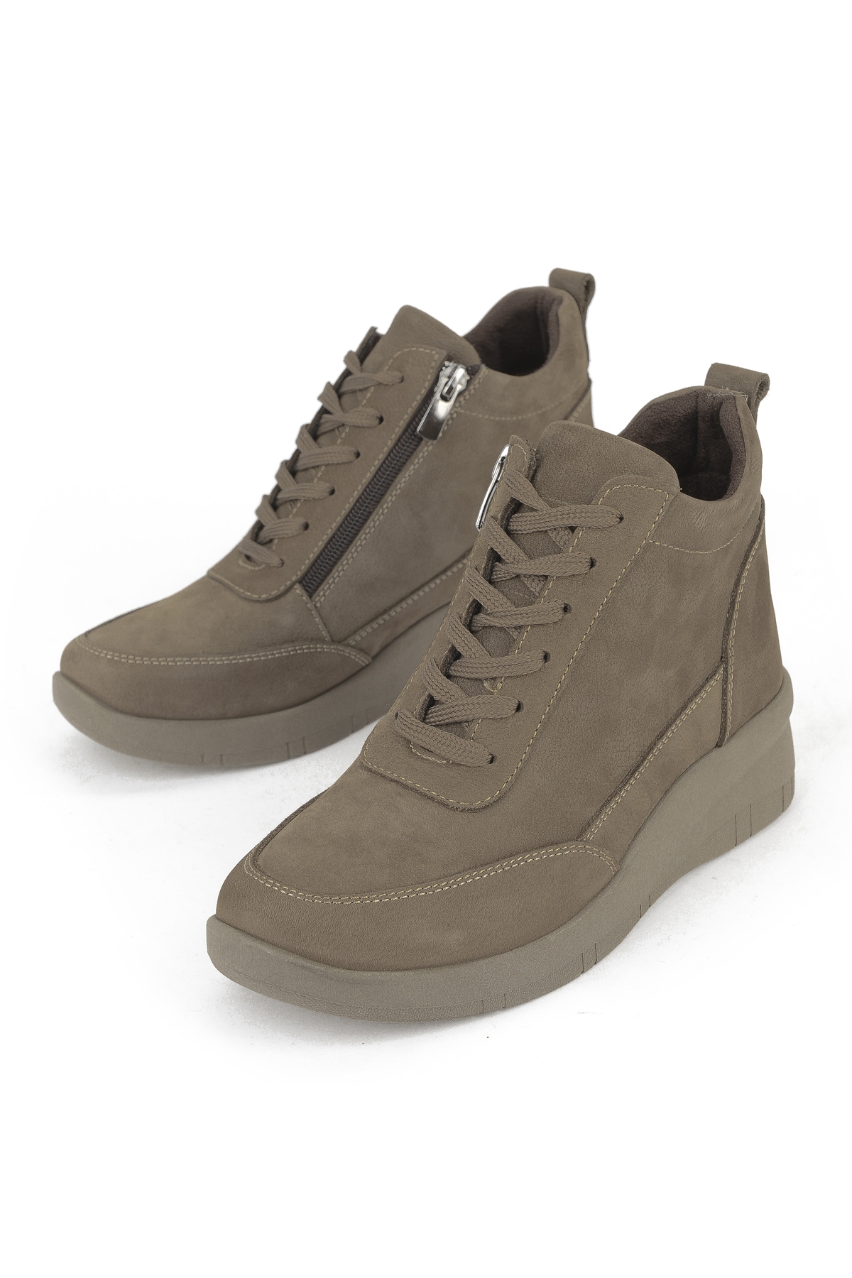 Kadın Hakiki Deri Bot 153359Z3752 Vizon - Görsel 6