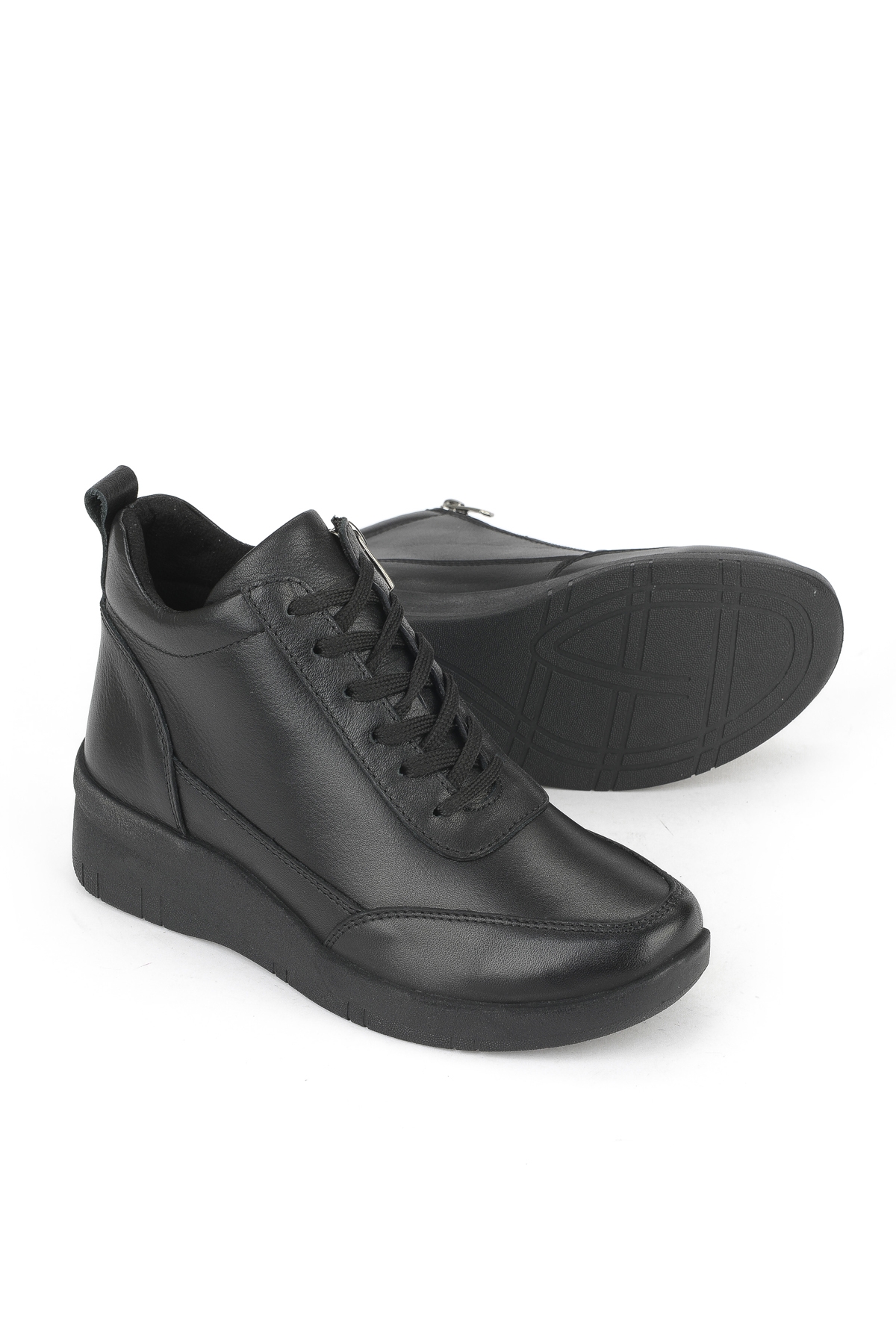 Kadın Hakiki Deri Bot 153359Z375 Siyah - Görsel 5