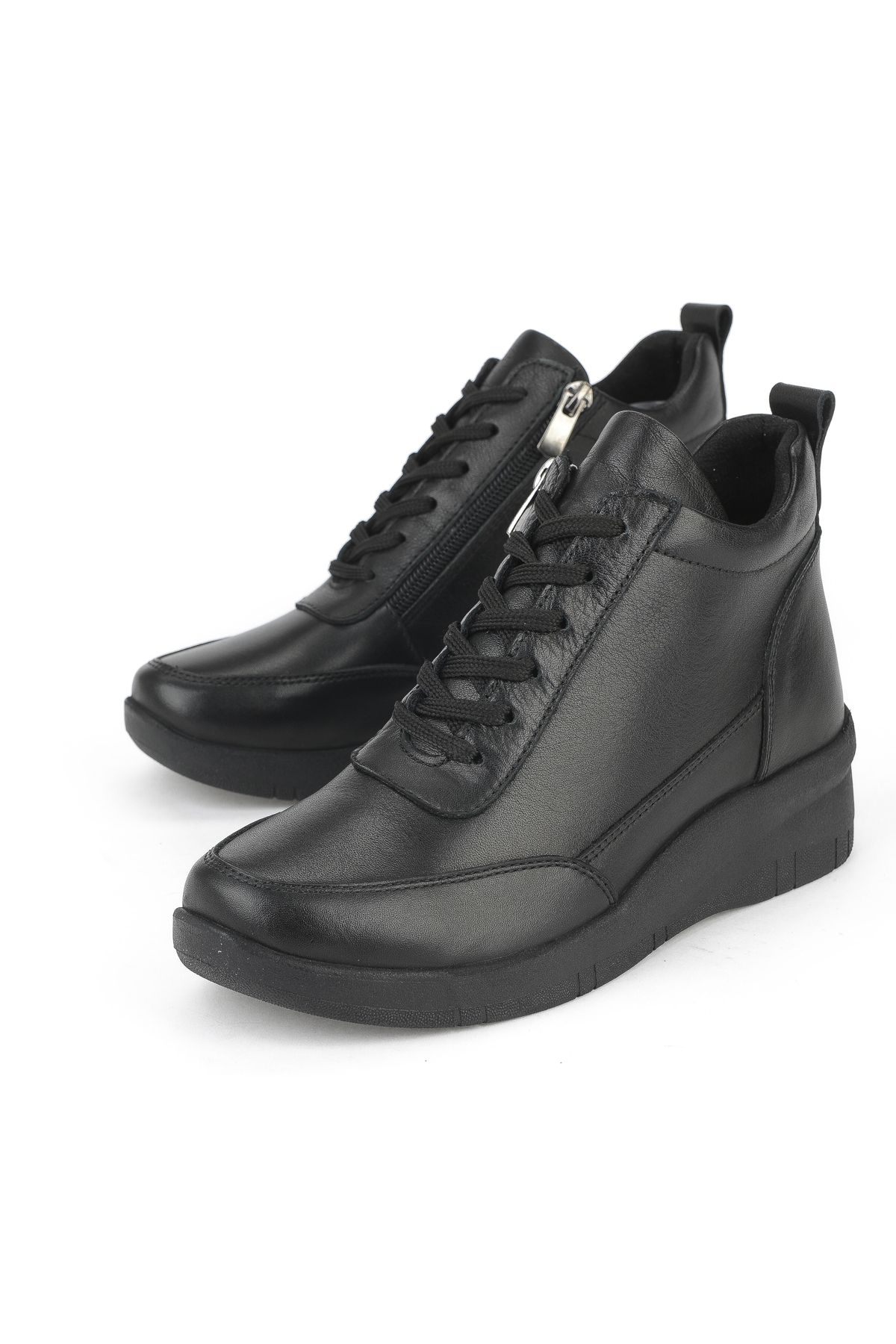 Kadın Hakiki Deri Bot 153359Z375 Siyah - Görsel 6