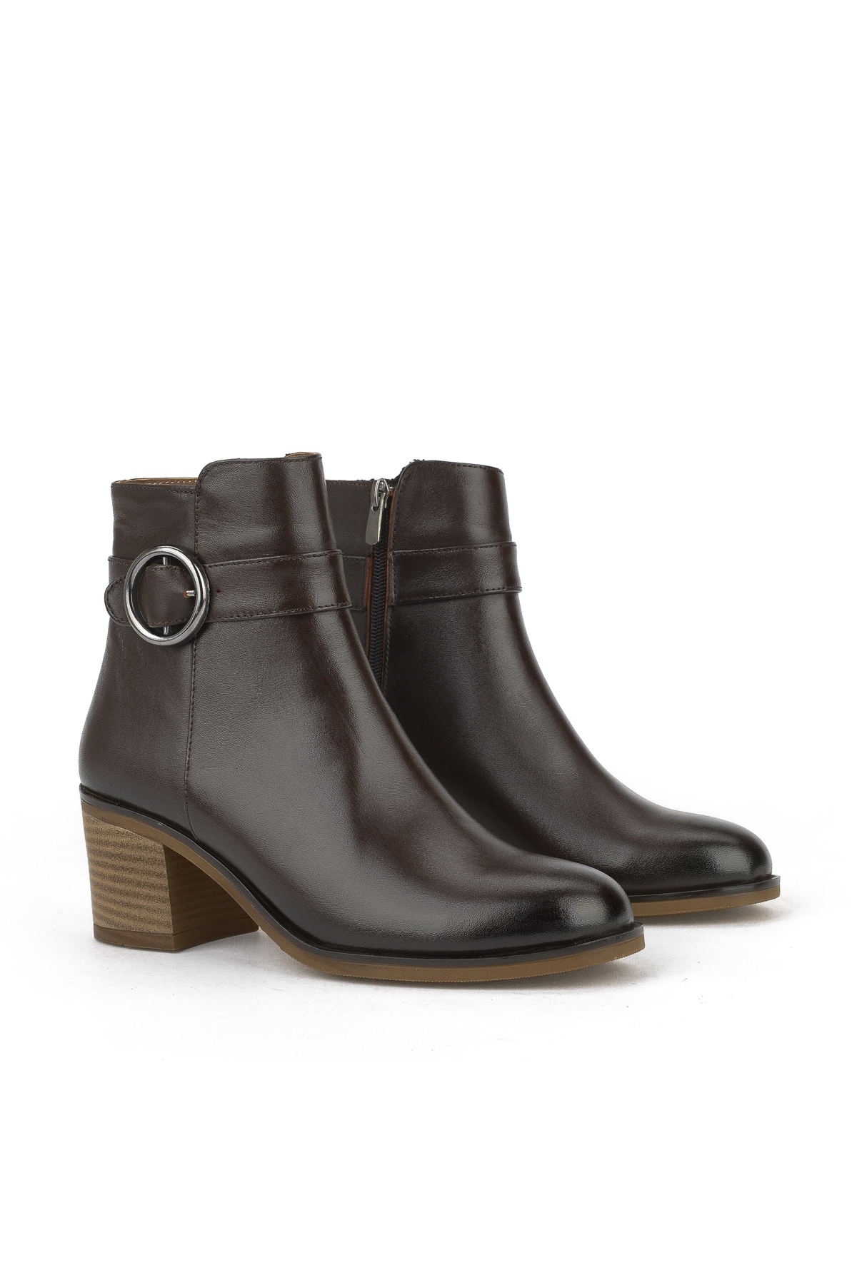 Kadın Hakiki Deri Bot 1531020Z301 Kahve - Görsel 3