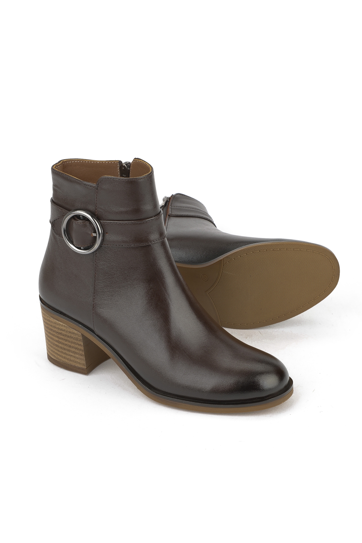 Kadın Hakiki Deri Bot 1531020Z301 Kahve - Görsel 5