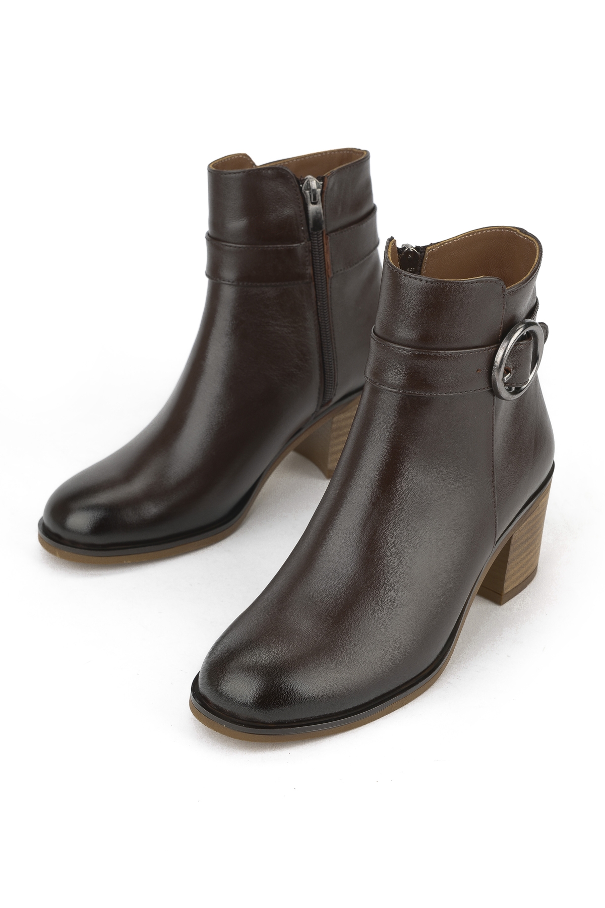 Kadın Hakiki Deri Bot 1531020Z301 Kahve - Görsel 6