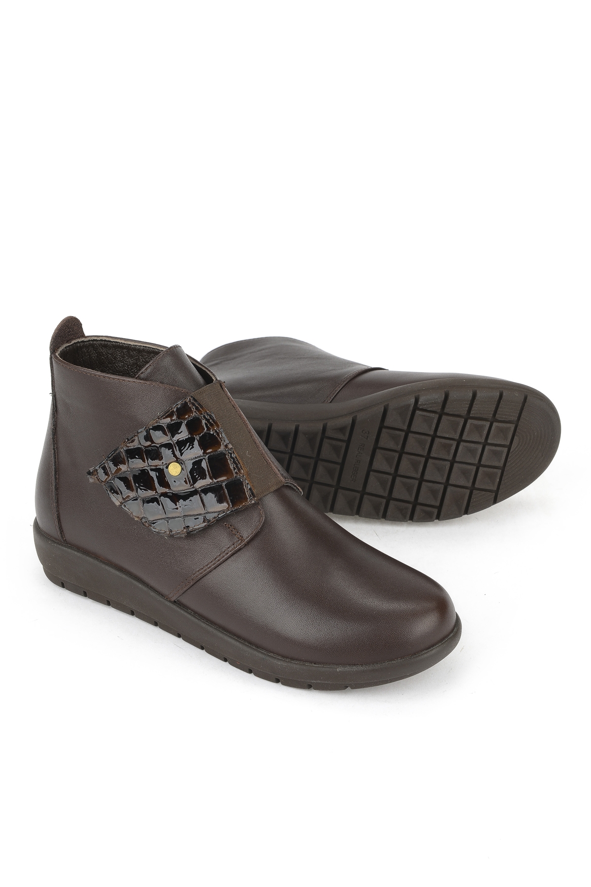 Kadın Hakiki Deri Konfor Bot 1531022Z7551 Kahve - Görsel 5