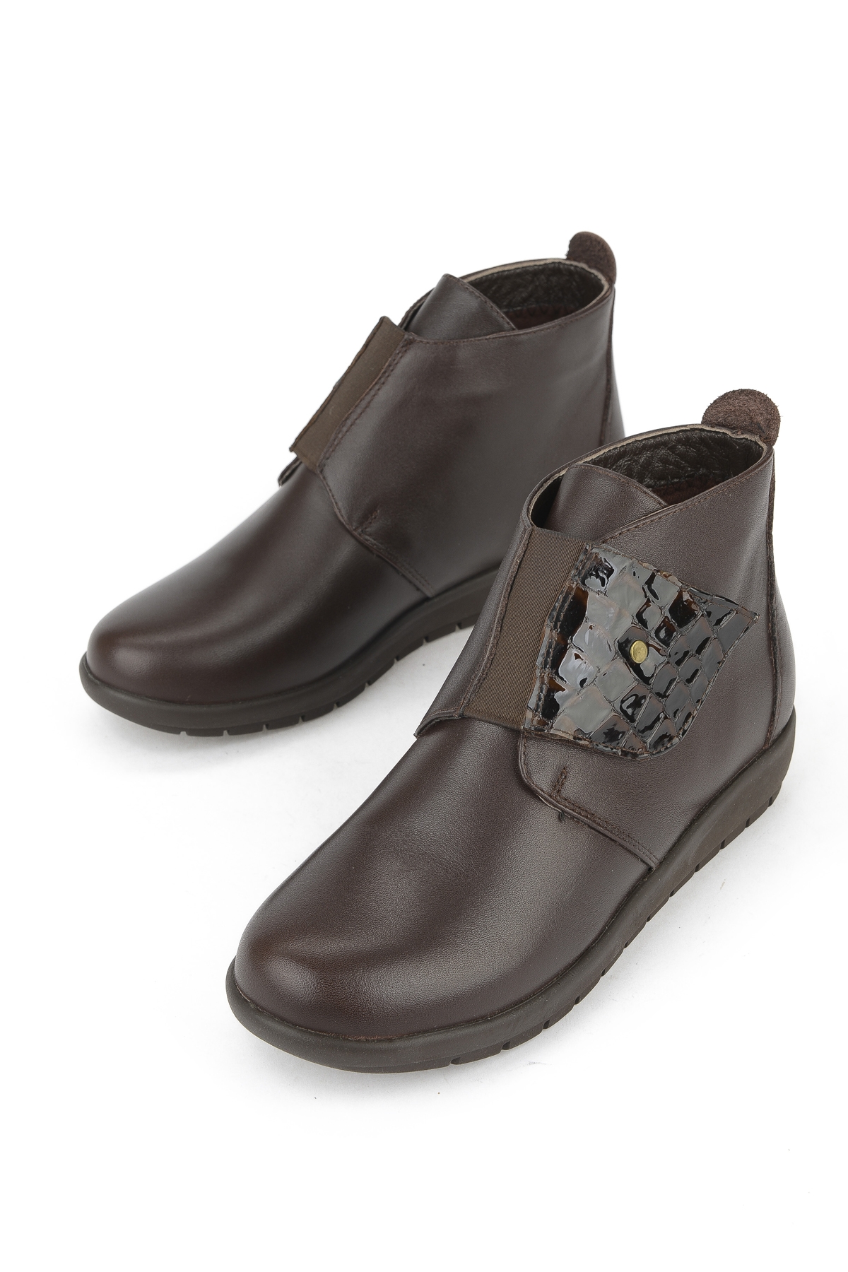 Kadın Hakiki Deri Konfor Bot 1531022Z7551 Kahve - Görsel 6