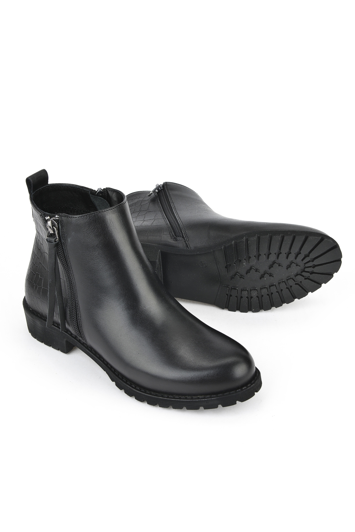 Kadın Hakiki Deri BOT 15319Z6103 Siyah - Görsel 5