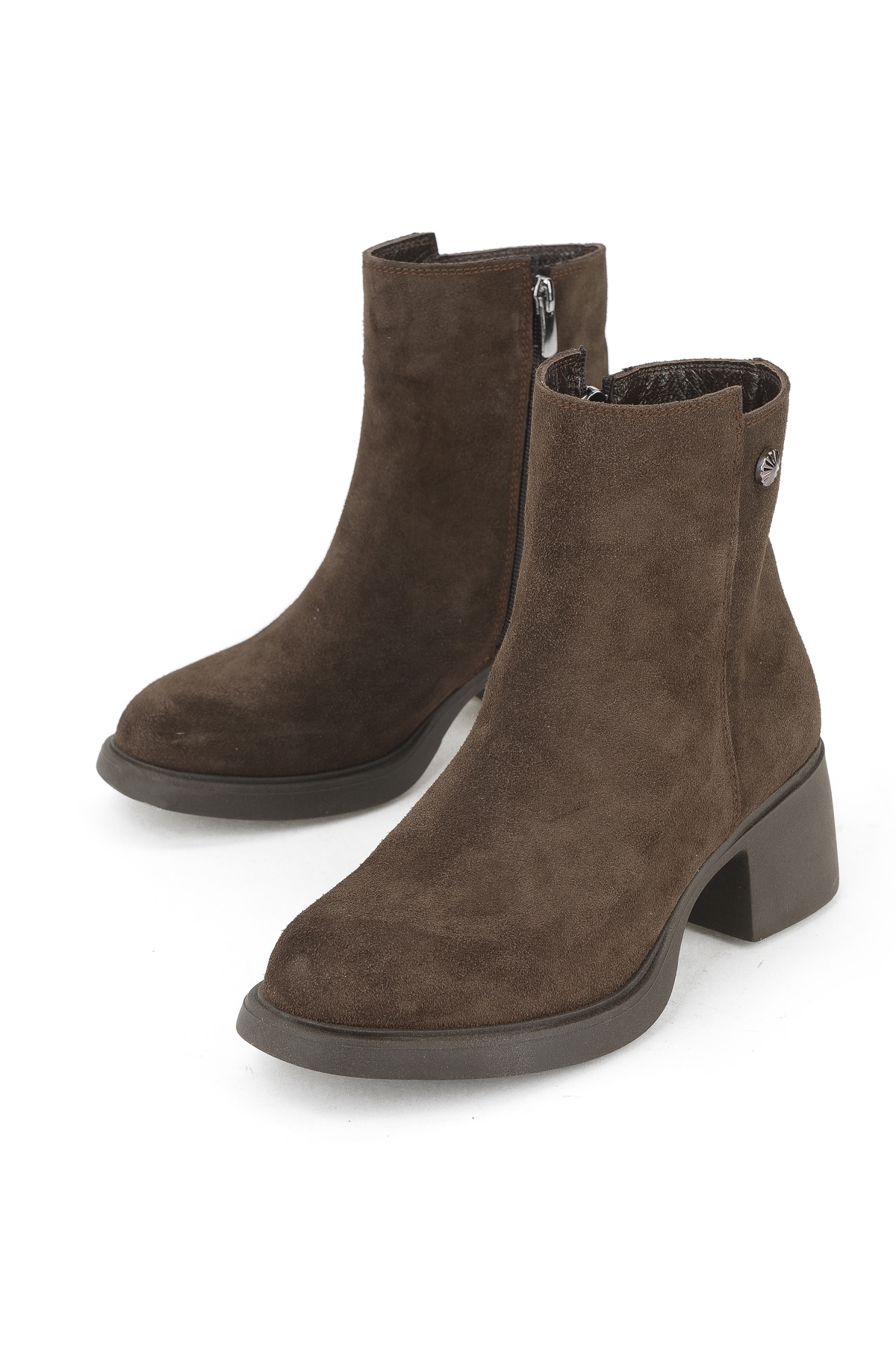 Kadın Hakiki Deri Bot 153359Z6212 Kahve - Görsel 6