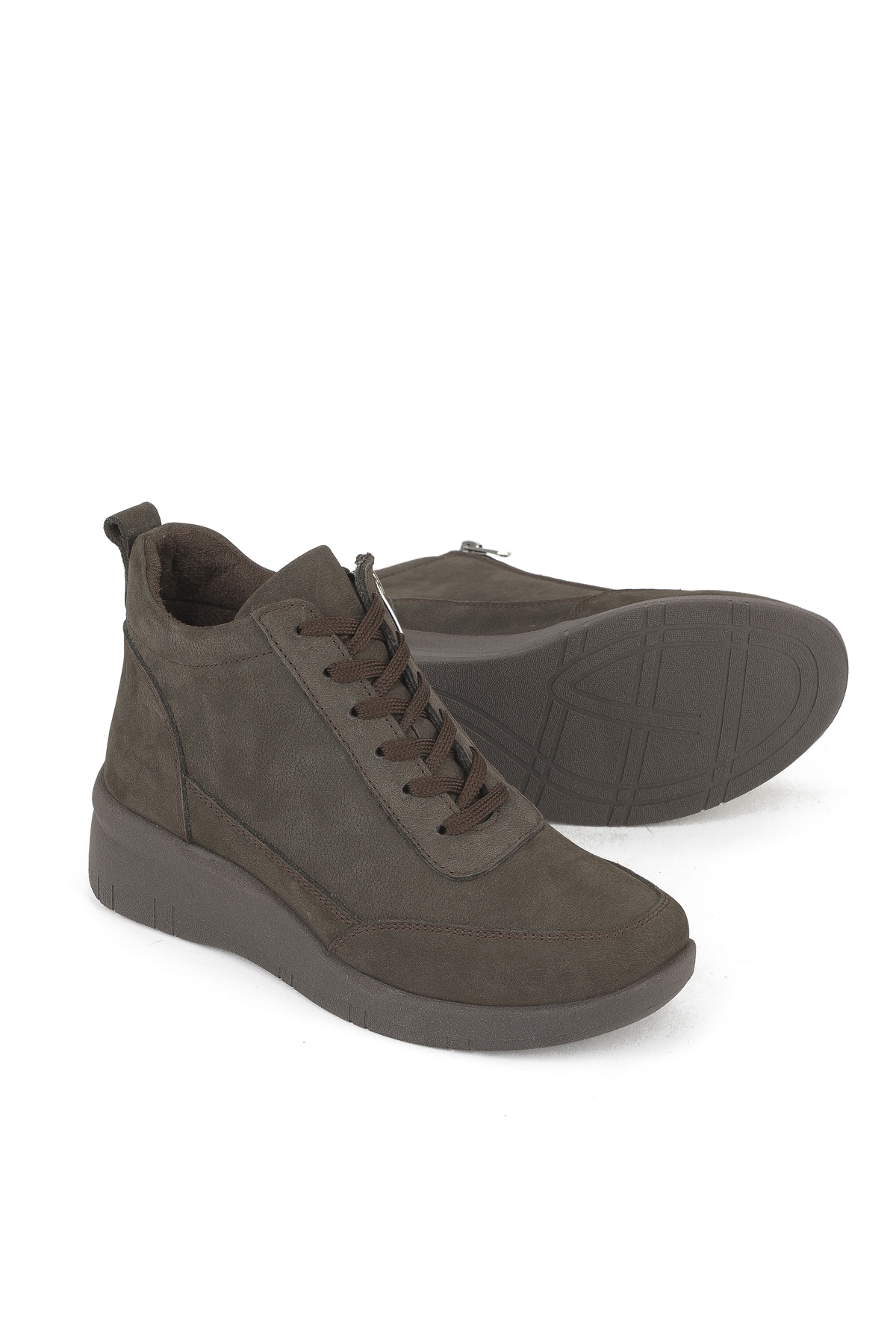 Kadın Hakiki Deri Bot 153359Z3752 Kahve - Görsel 5