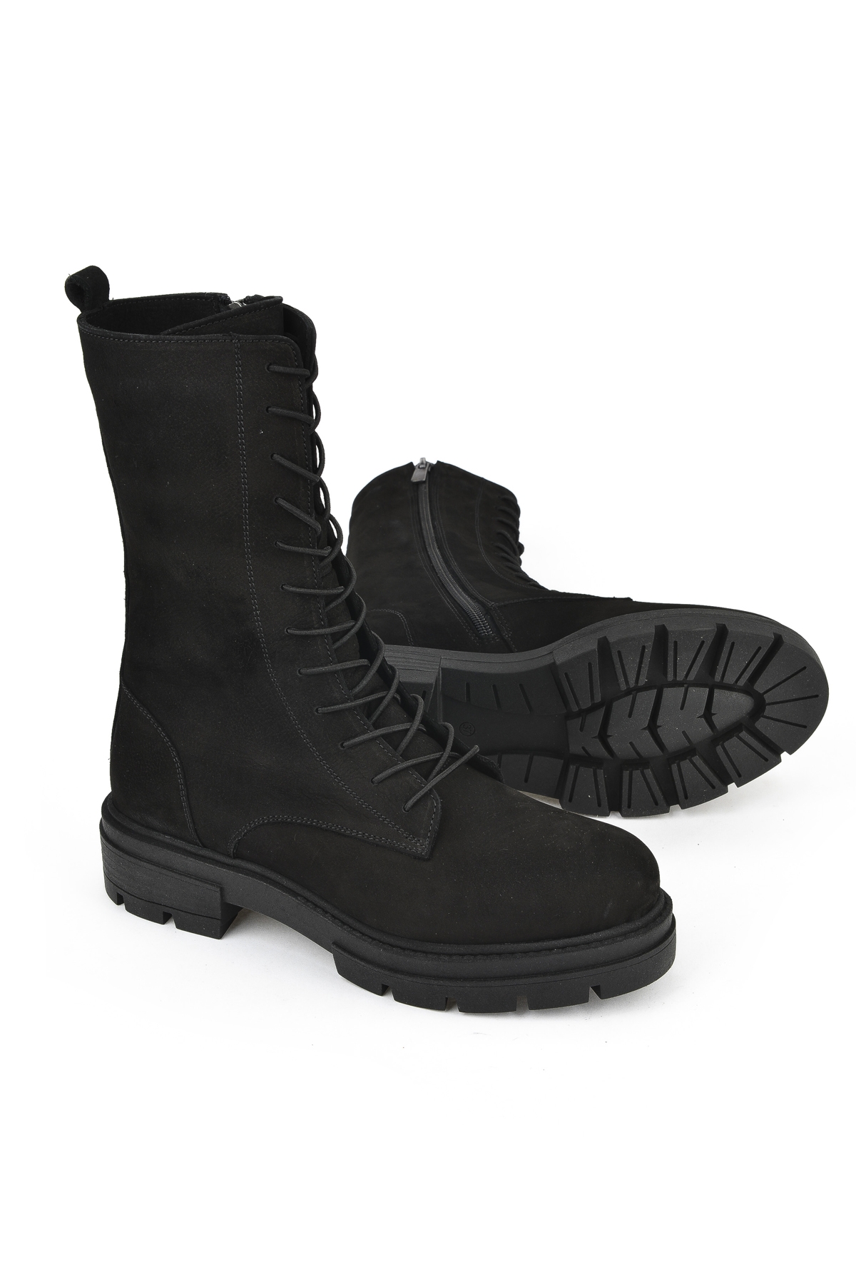 Kadın Hakiki Deri Bot 15319Z663582 Siyah - Görsel 5