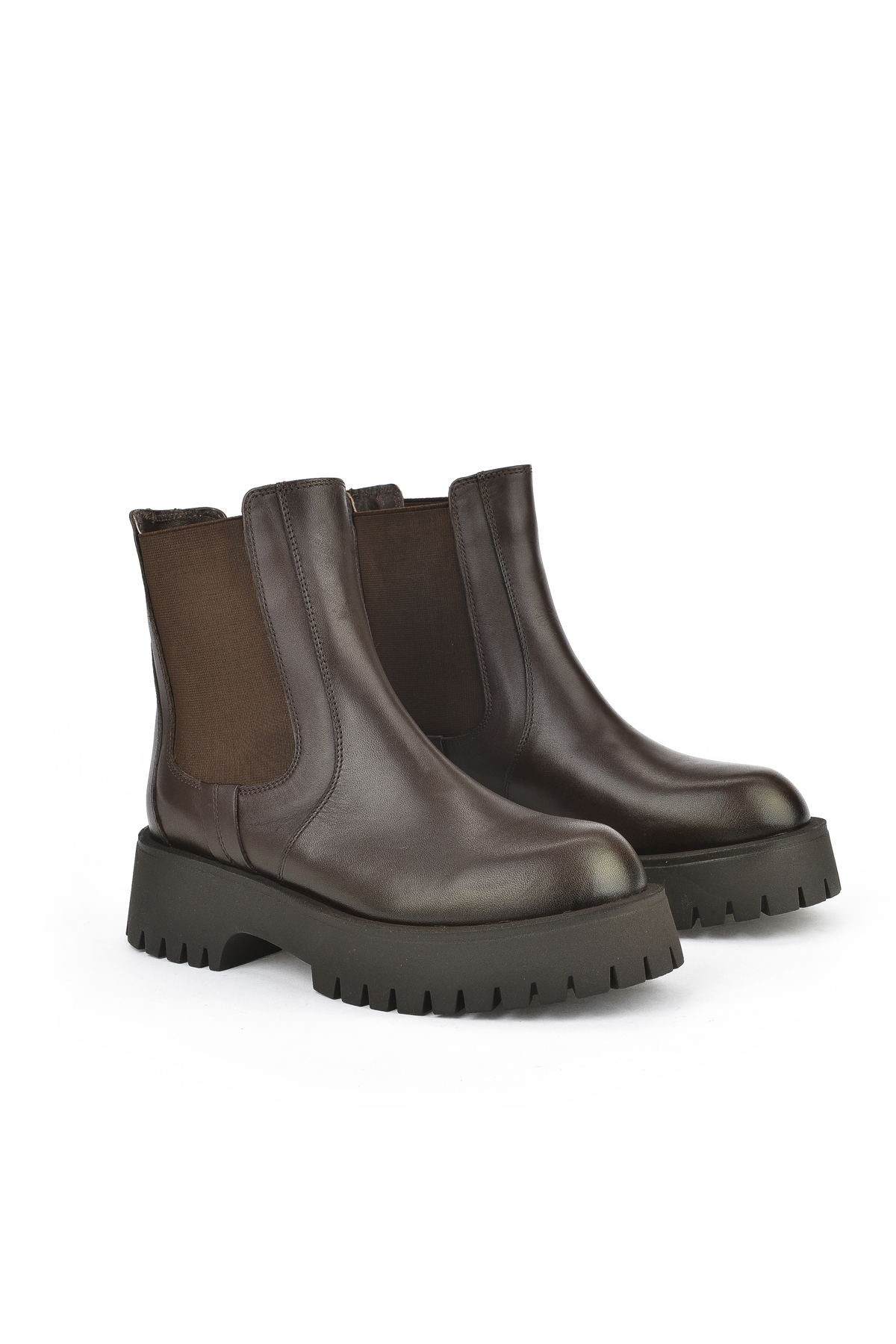 Kadın Hakiki Deri BOT 15319Z66453 Kahve - Görsel 3