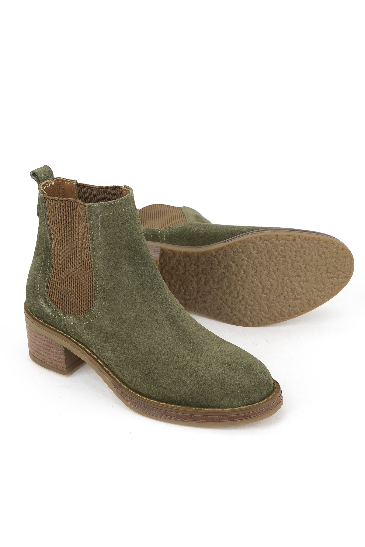 Kadın Hakiki Deri Bot 1531020Z2325 Haki - Görsel 5