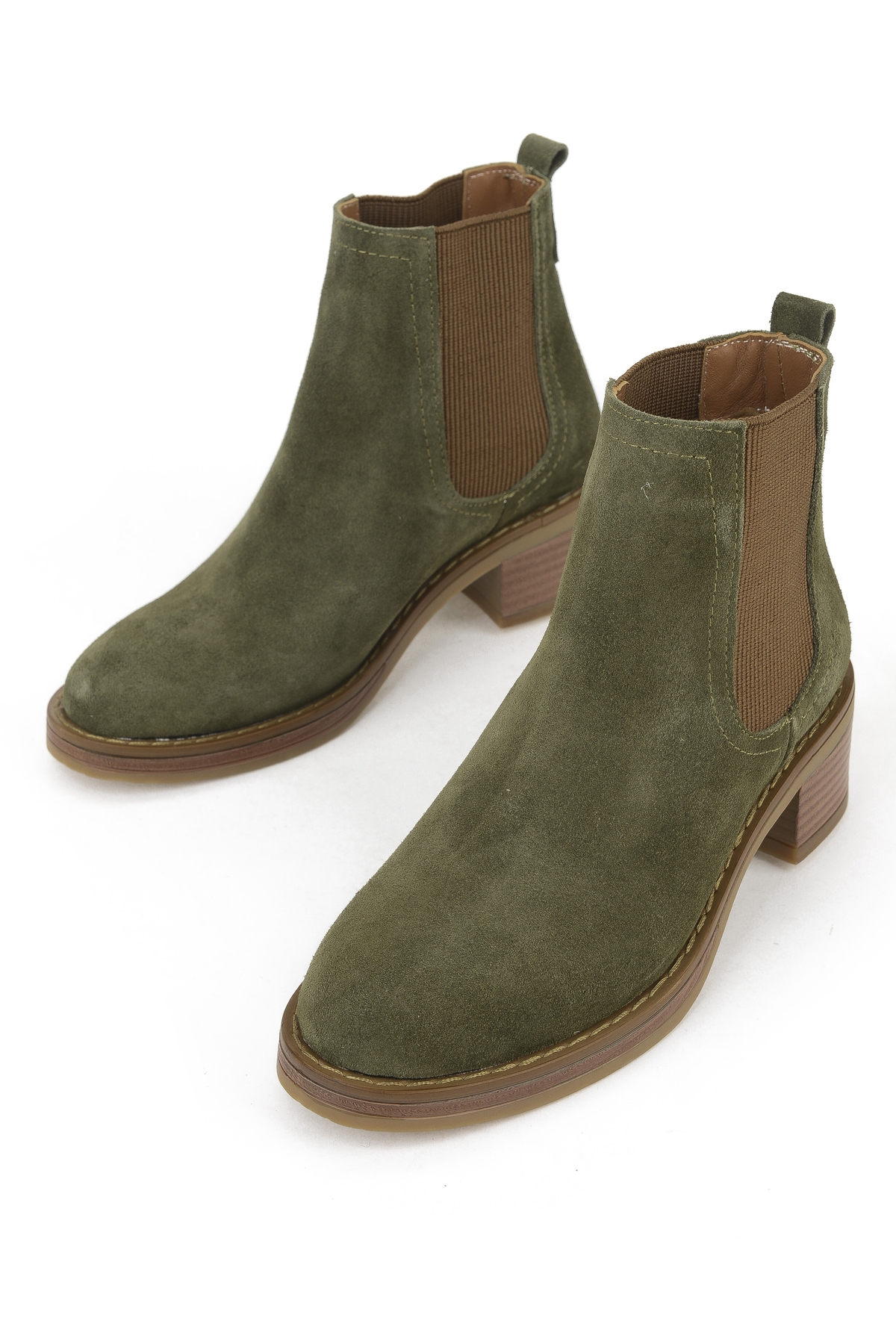 Kadın Hakiki Deri Bot 1531020Z2325 Haki - Görsel 6