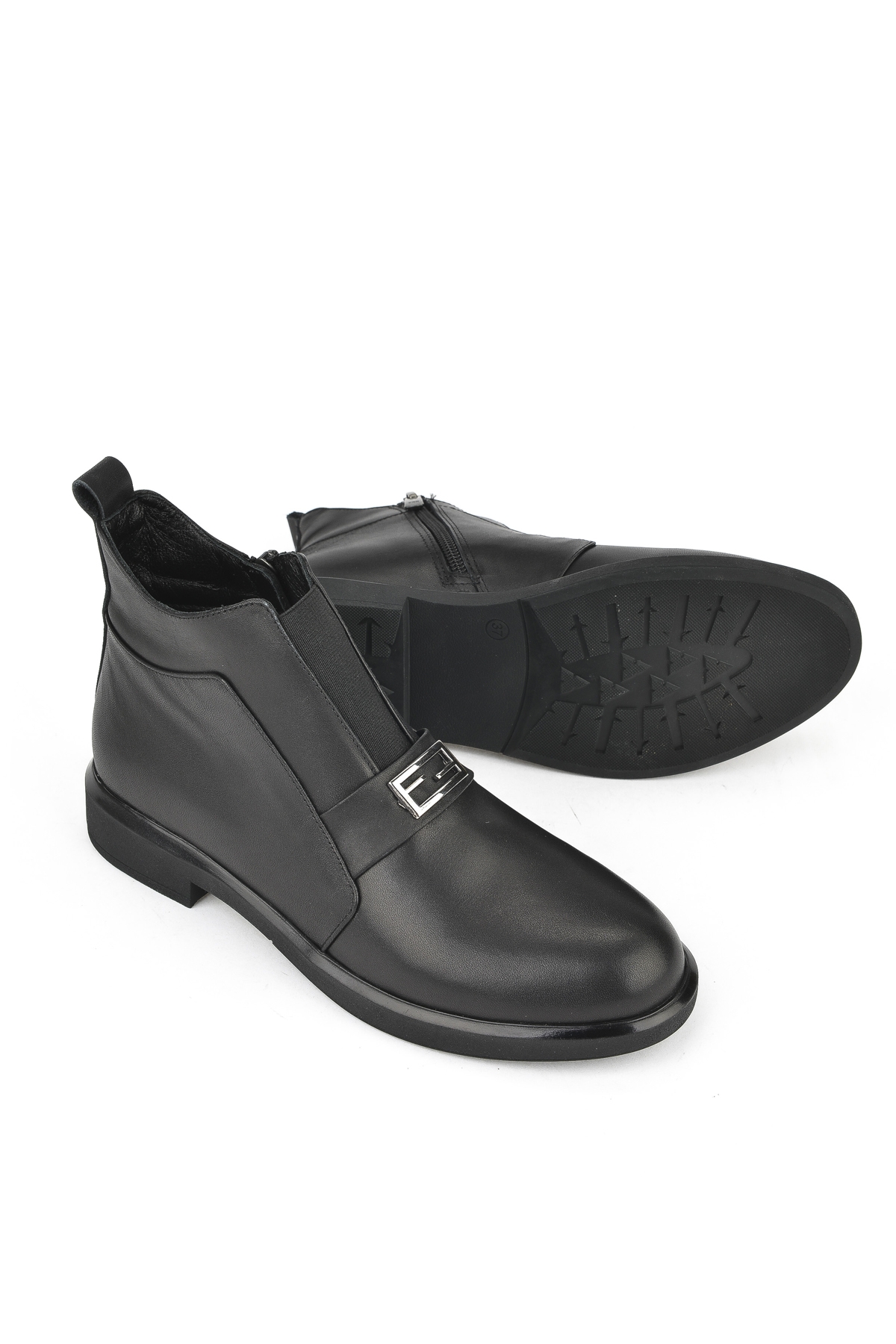 Kadın Hakiki Deri Bot 1531050Z26103457K Siyah - Görsel 5