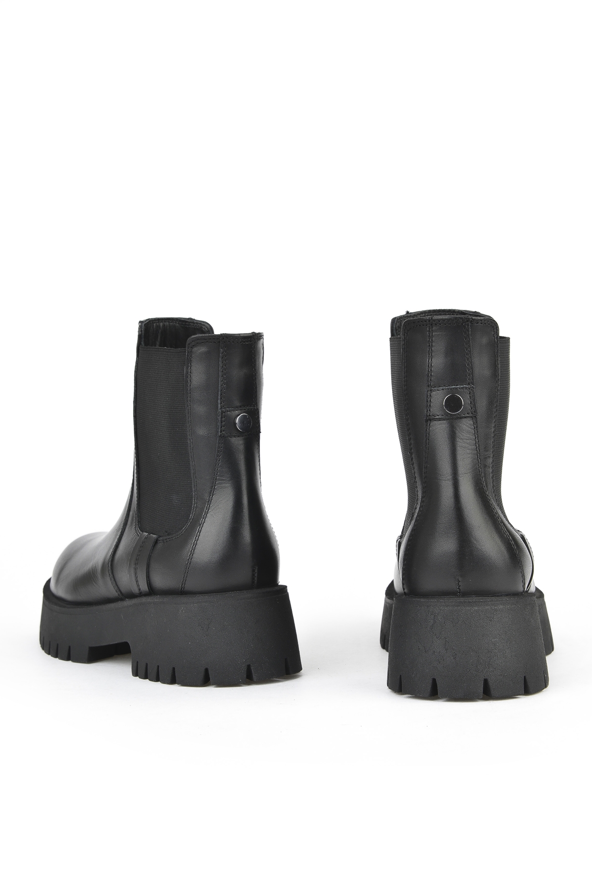 Kadın Hakiki Deri BOT 15319Z66453 Siyah - Görsel 4