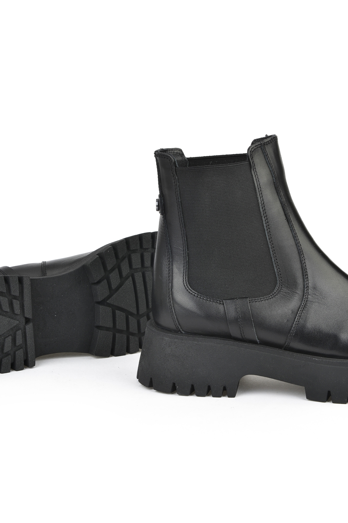 Kadın Hakiki Deri BOT 15319Z66453 Siyah - Görsel 5