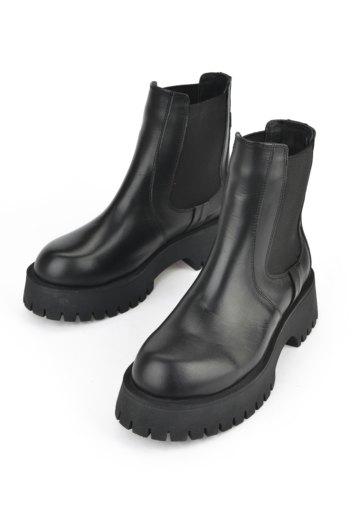 Kadın Hakiki Deri BOT 15319Z66453 Siyah - Görsel 6