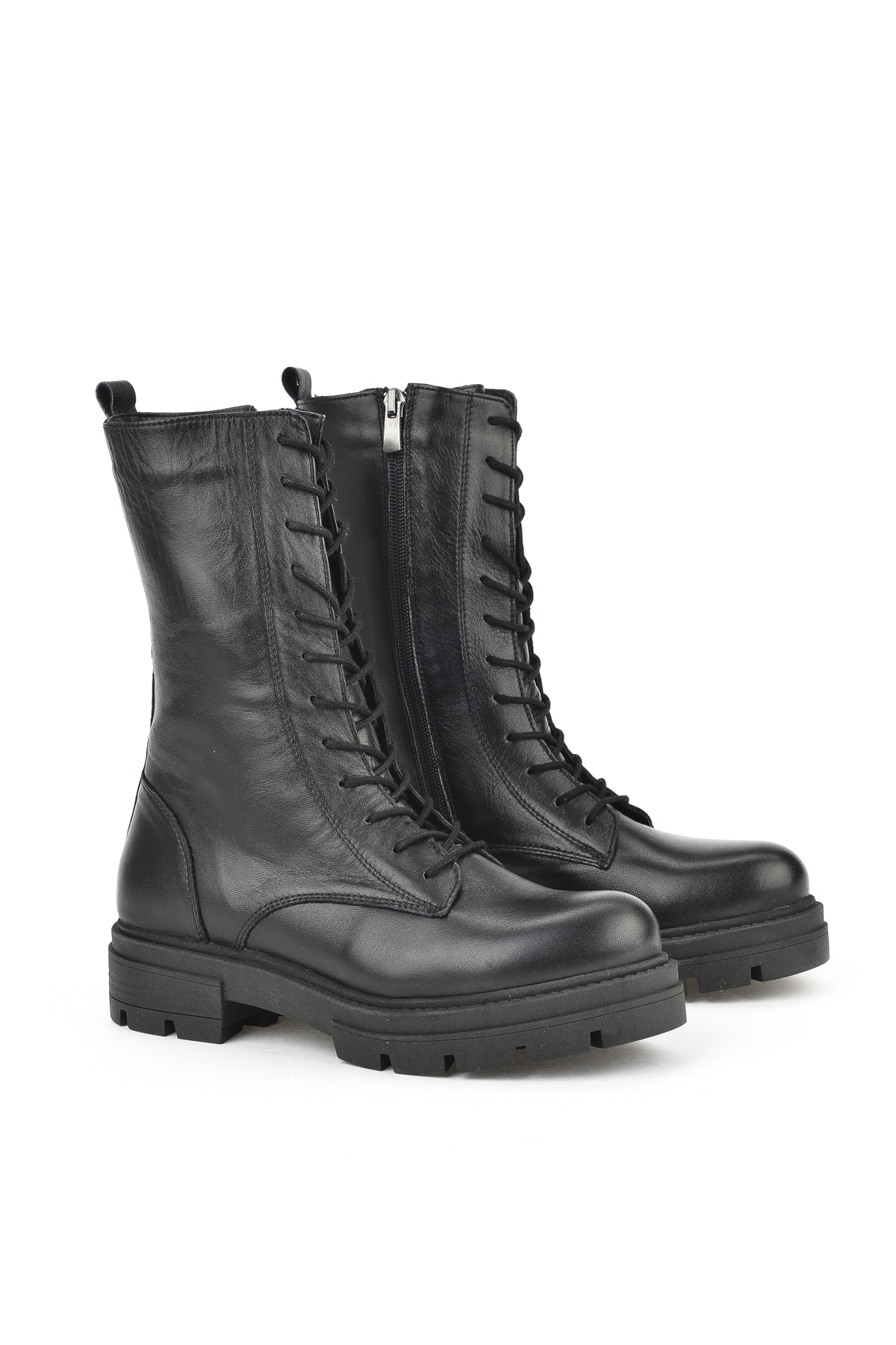 Kadın Hakiki Deri BOT 15319Z66358 Siyah - Görsel 3