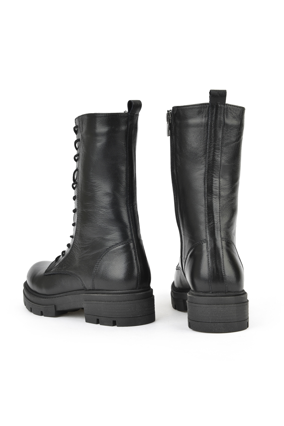 Kadın Hakiki Deri BOT 15319Z66358 Siyah - Görsel 4