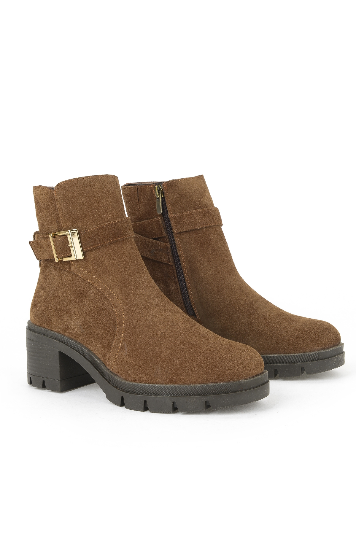 Kadın Hakiki Deri Bot 1531022Z76942 Tütün - Görsel 3