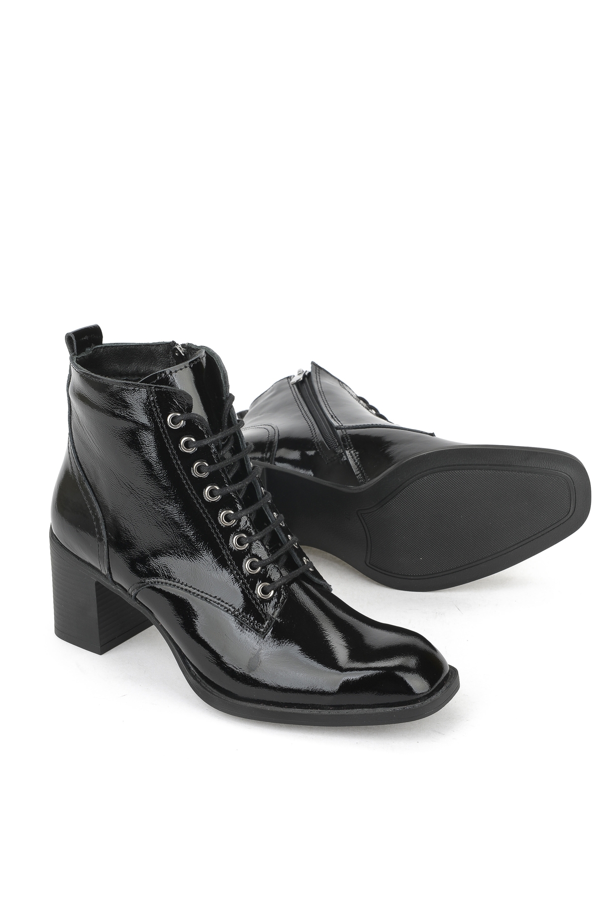 Kadın Hakiki Deri Bot 1531020Z9804 Siyah - Görsel 5