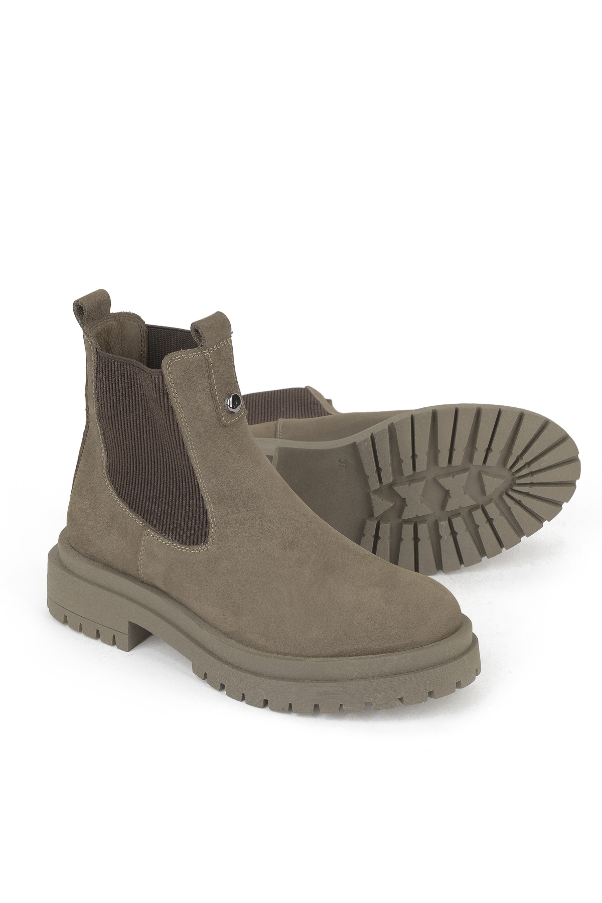 Kadın Hakiki Deri Bot 153359Z3102 Vizon - Görsel 5