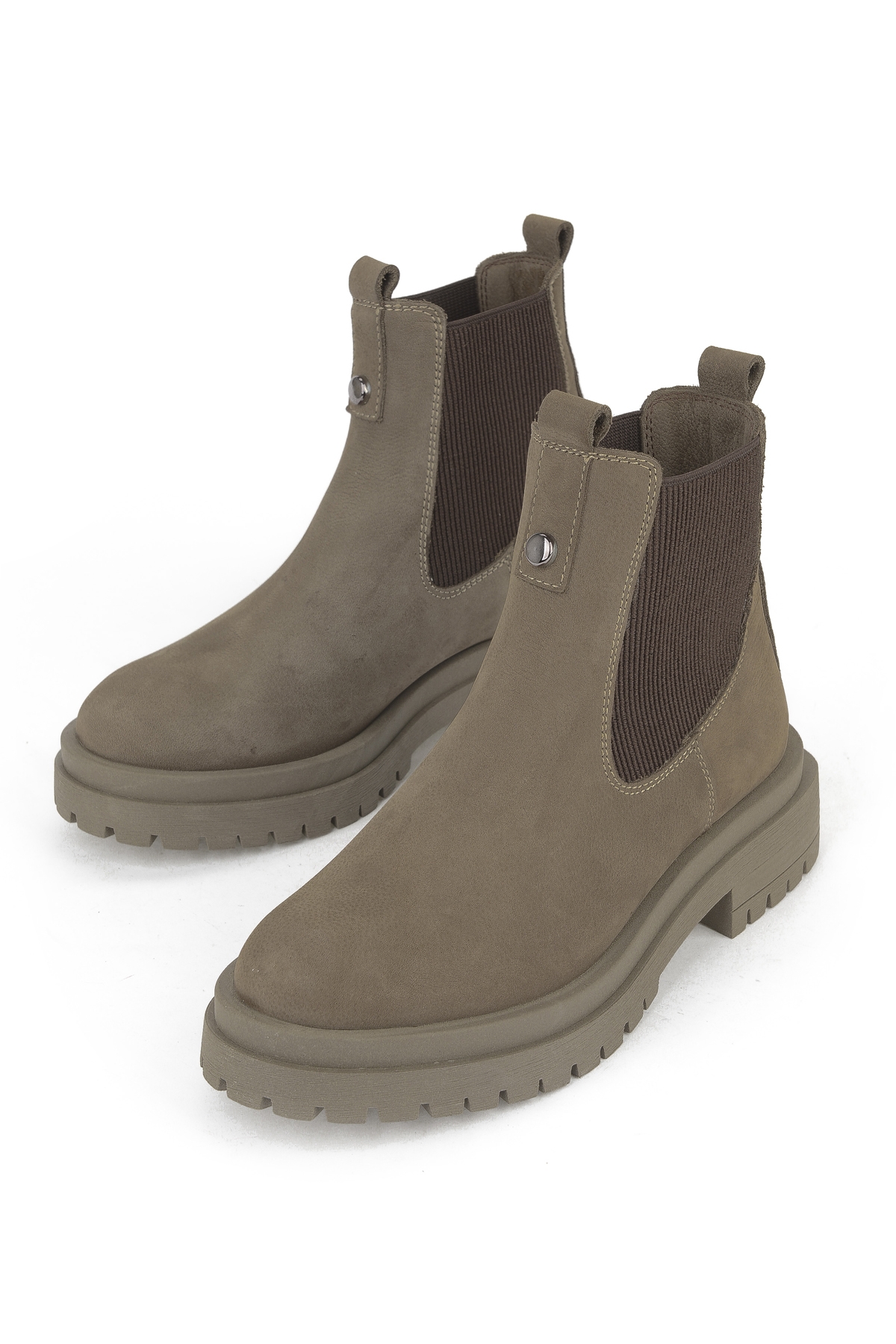 Kadın Hakiki Deri Bot 153359Z3102 Vizon - Görsel 6