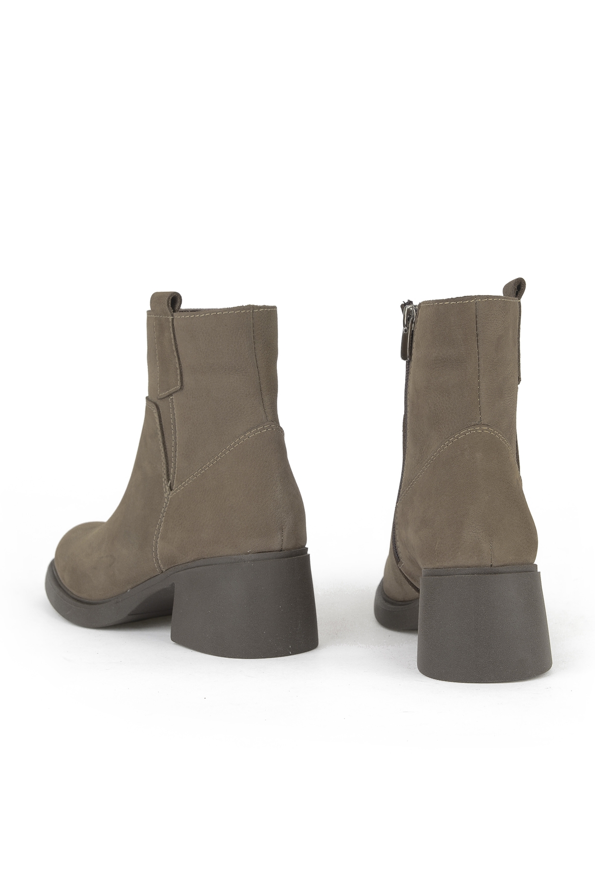 Kadın Hakiki Deri Bot 153359Z623 Vizon - Görsel 4