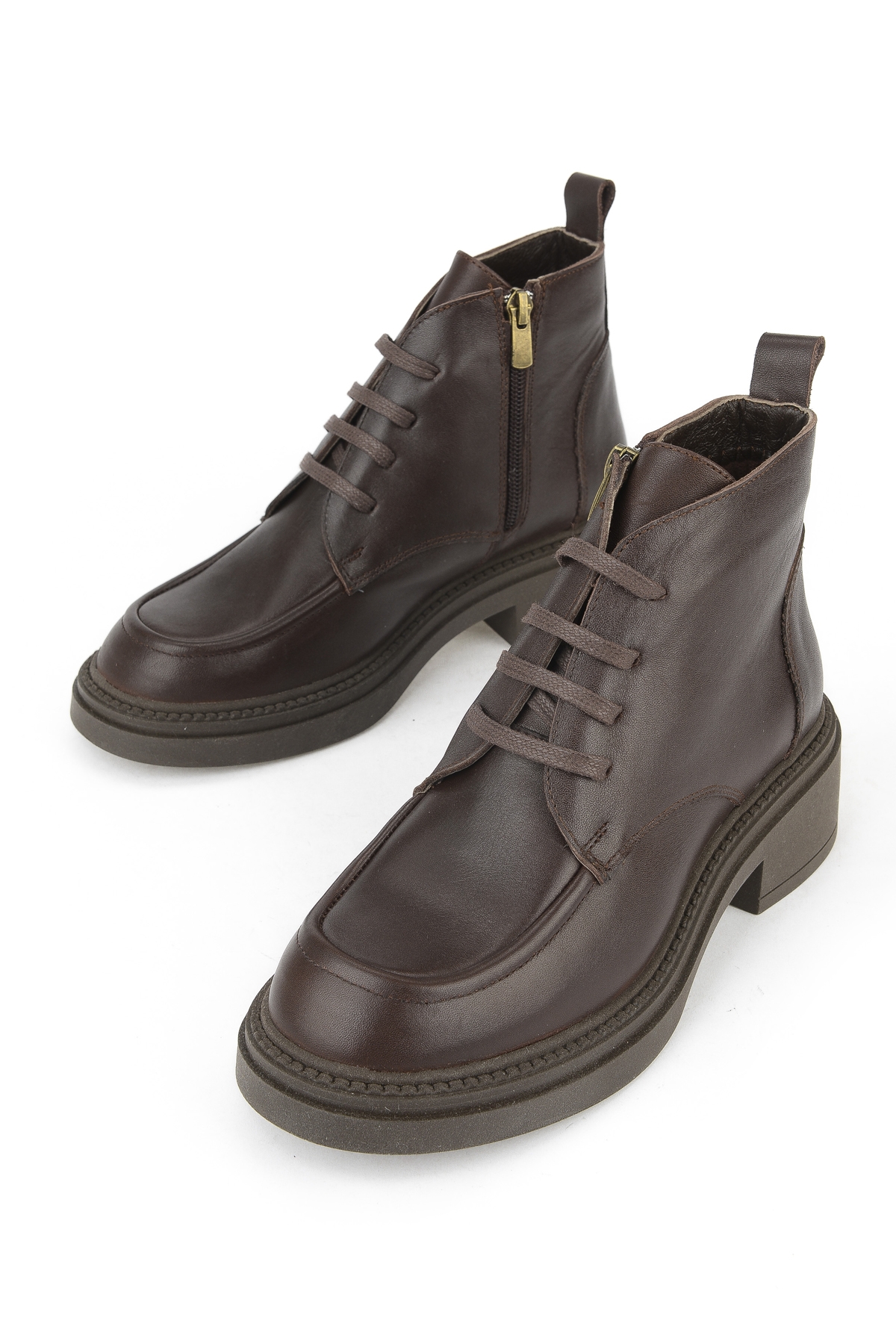 Kadın Hakiki Deri Bot 1531022Z7646 Kahve - Görsel 6