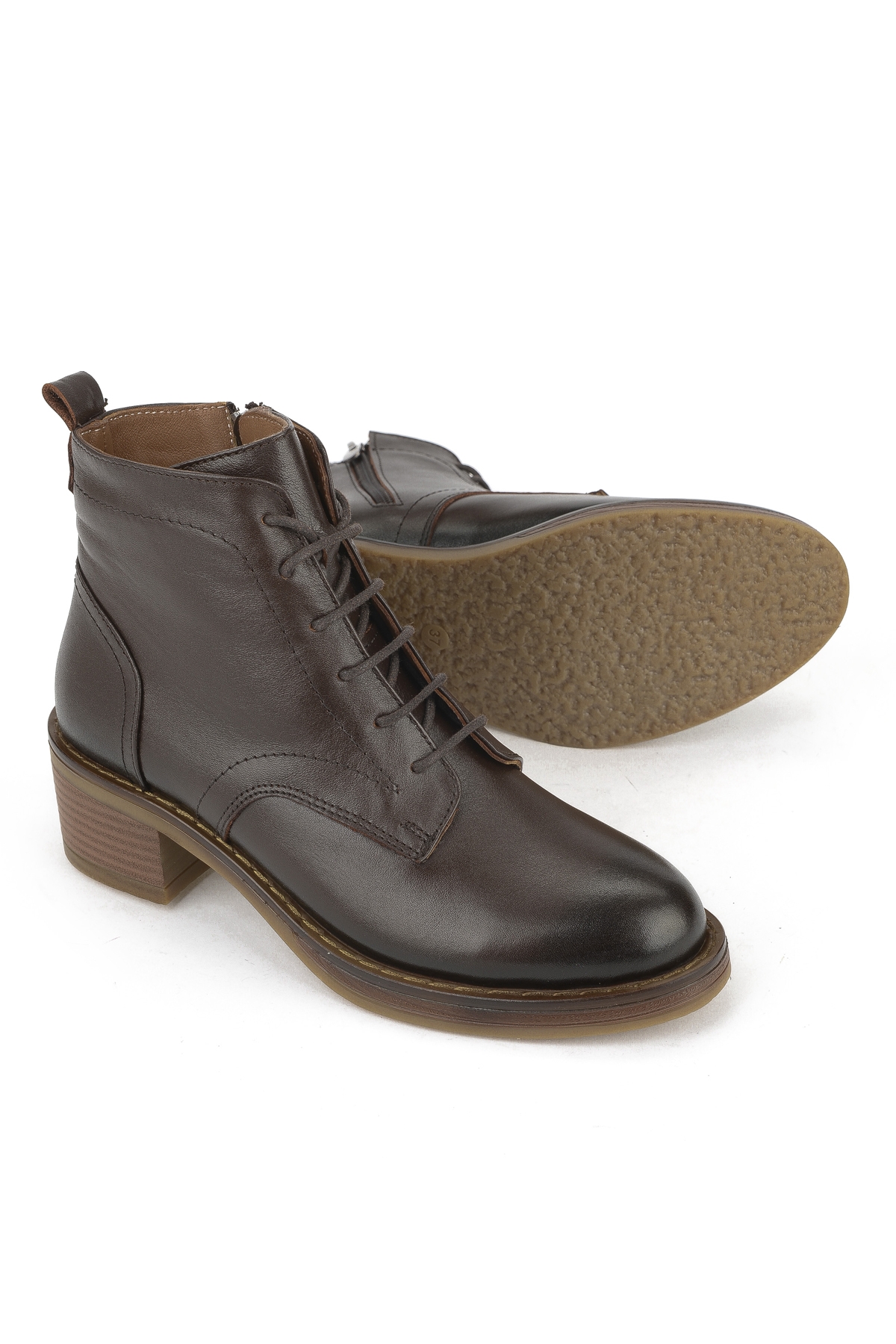 Kadın Hakiki Deri Bot 1531020Z2327 Kahve - Görsel 5