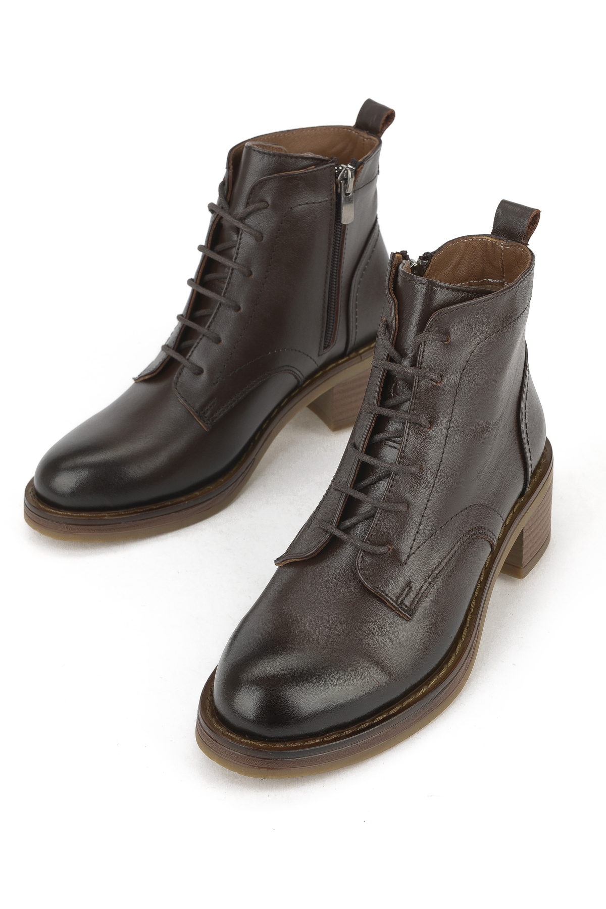 Kadın Hakiki Deri Bot 1531020Z2327 Kahve - Görsel 6