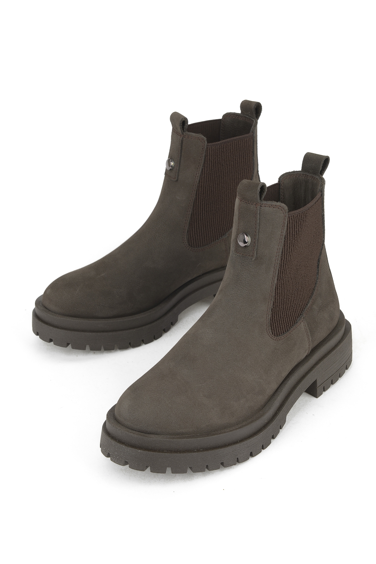 Kadın Hakiki Deri Bot 153359Z3102 Kahve - Görsel 6