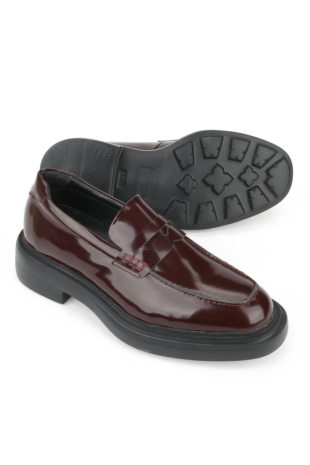 Erkek Hakiki Deri Ayakkabı 1531022Z1171M Bordo - Görsel 5