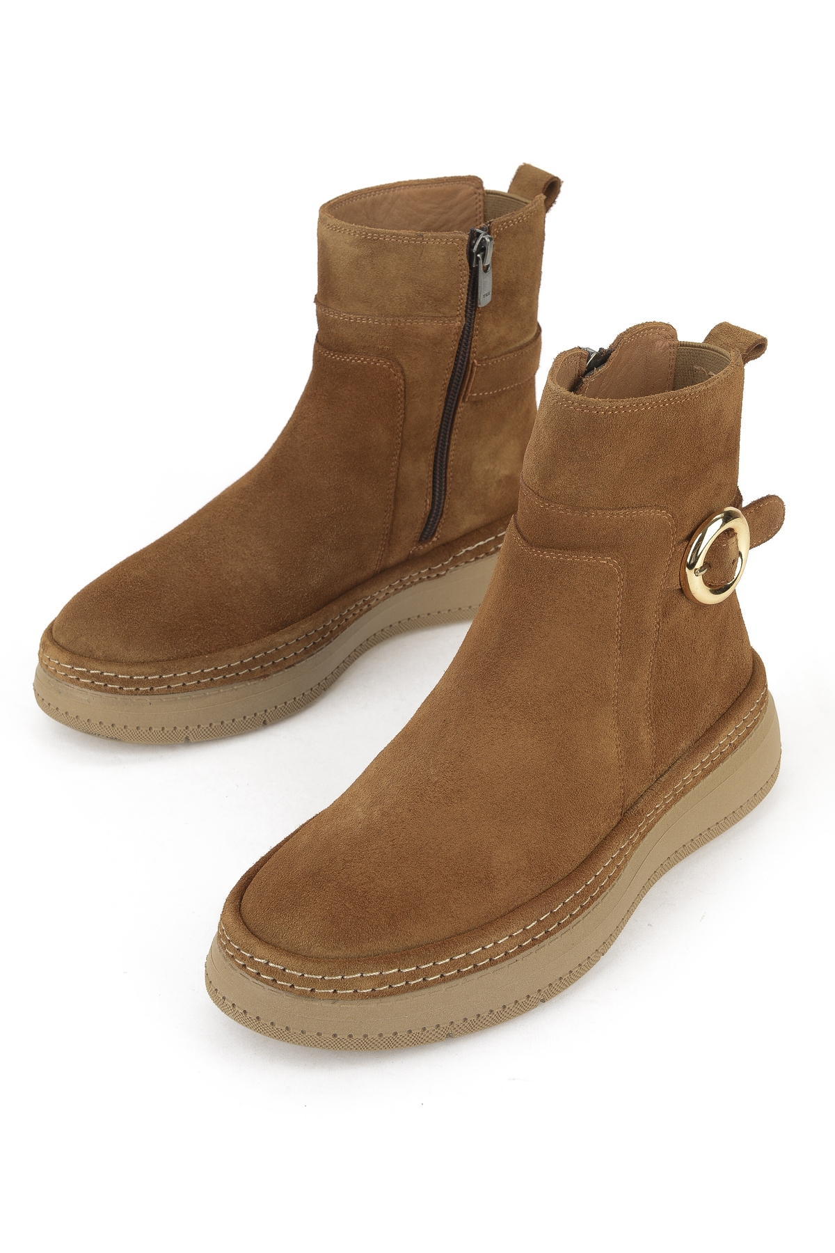 Kadın Hakiki Deri Bot 1531050Z26105252K Taba - Görsel 6