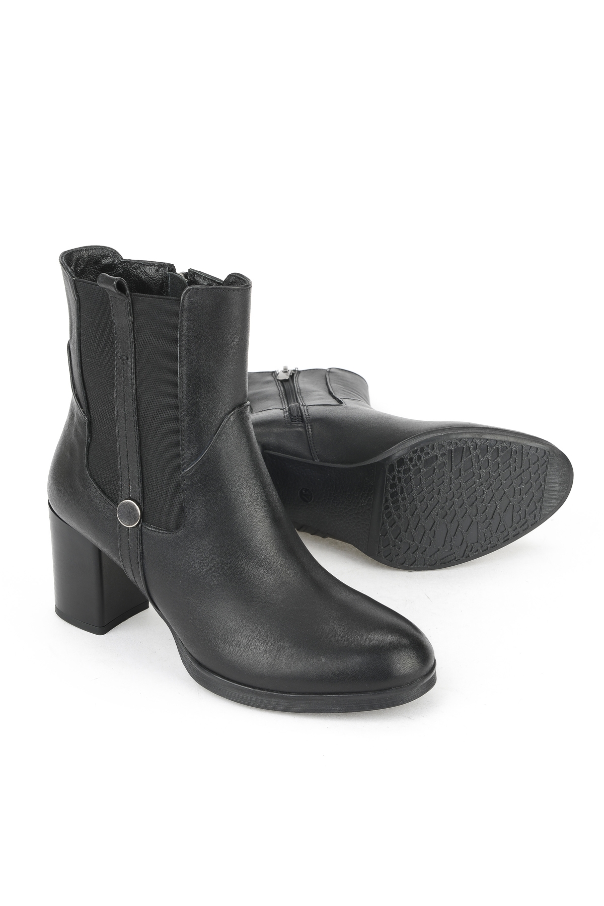 Kadın Hakiki Deri Bot 1531022Z7546 Siyah - Görsel 5