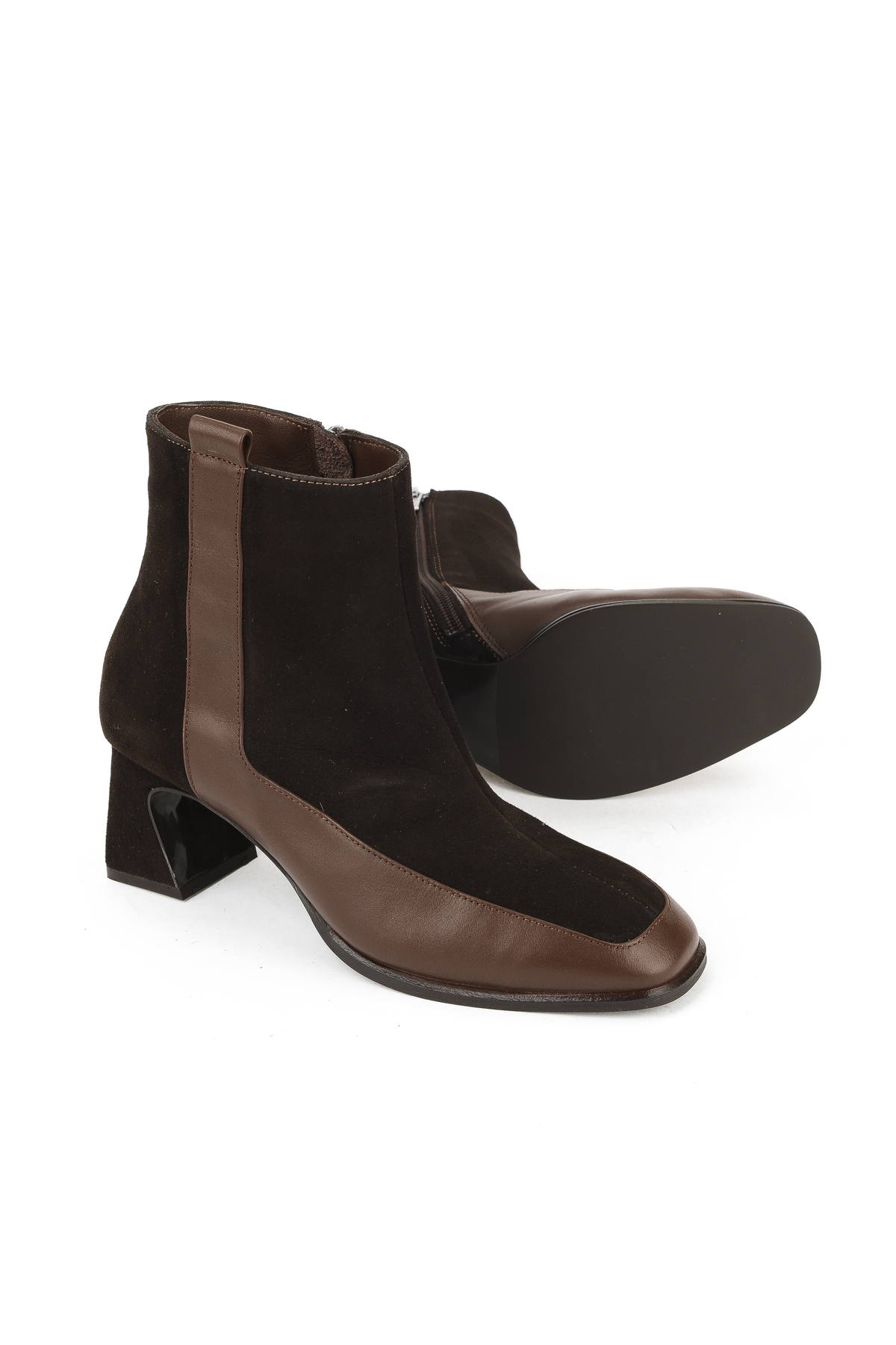 Kadın Hakiki Deri Bot 1531030Z2596 Kahve - Görsel 5