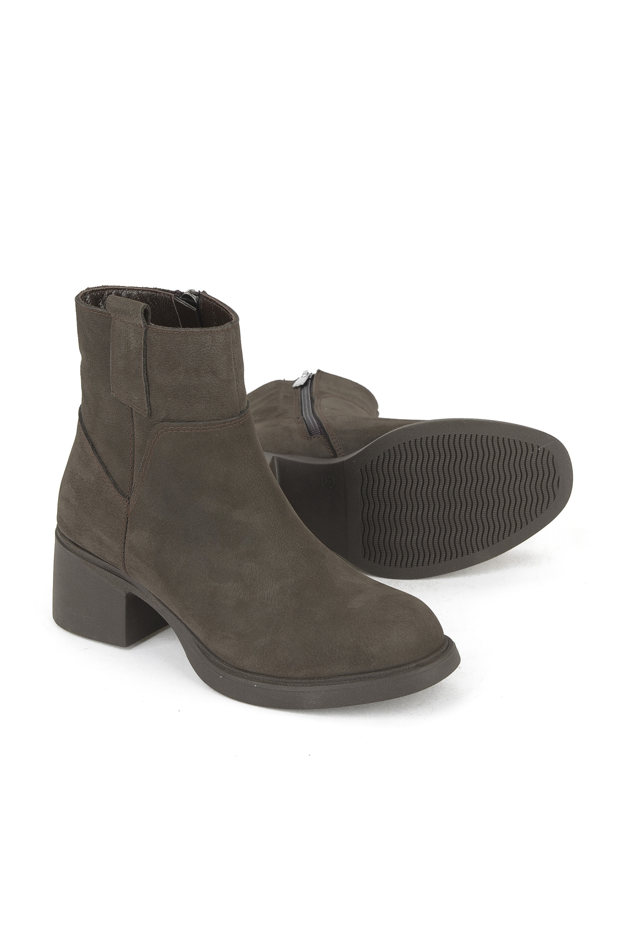 Kadın Hakiki Deri Bot 153359Z623 Kahve - Görsel 5